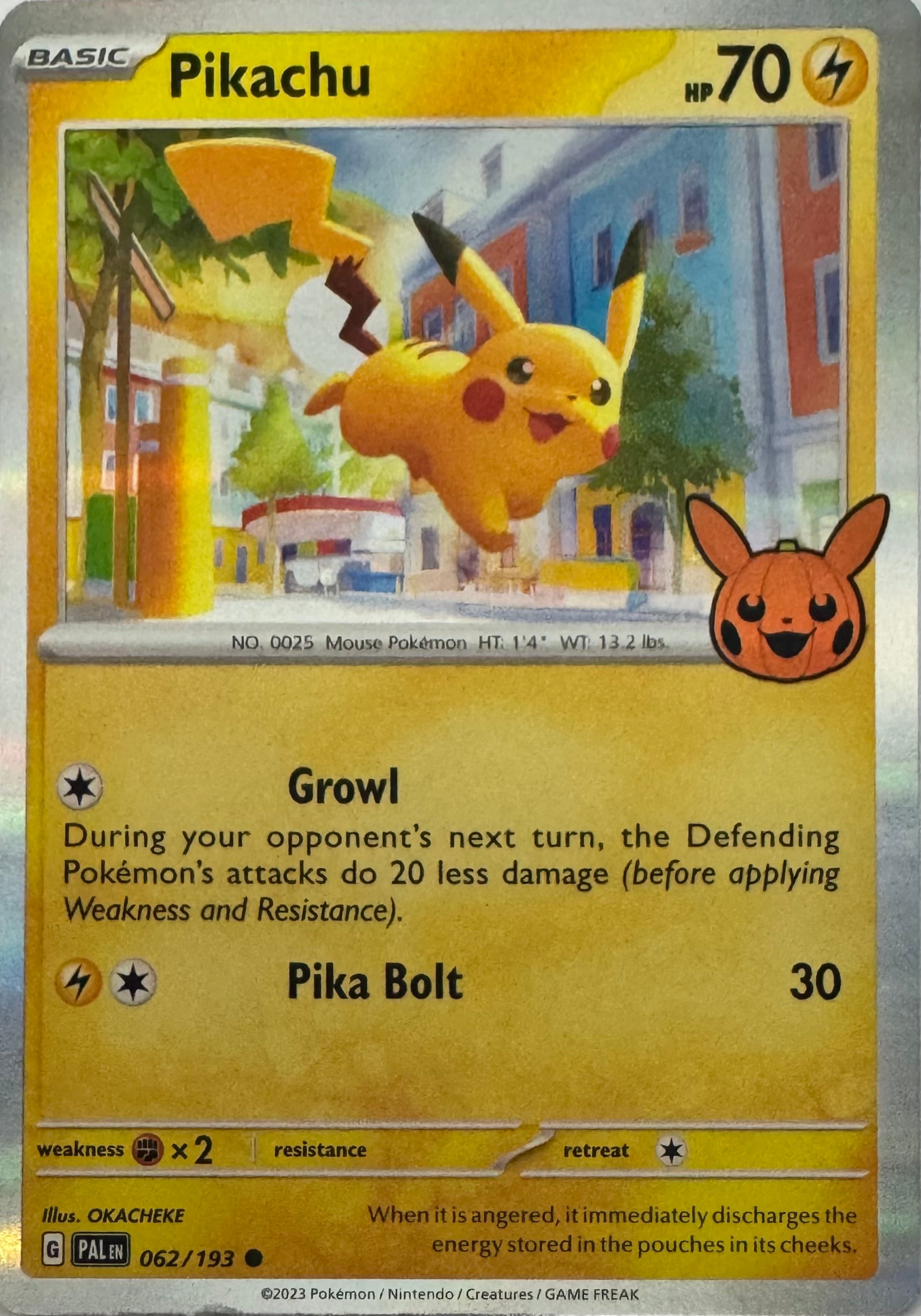 Pokemon Tcg Pikachu 062/193 Holo (TTBB)