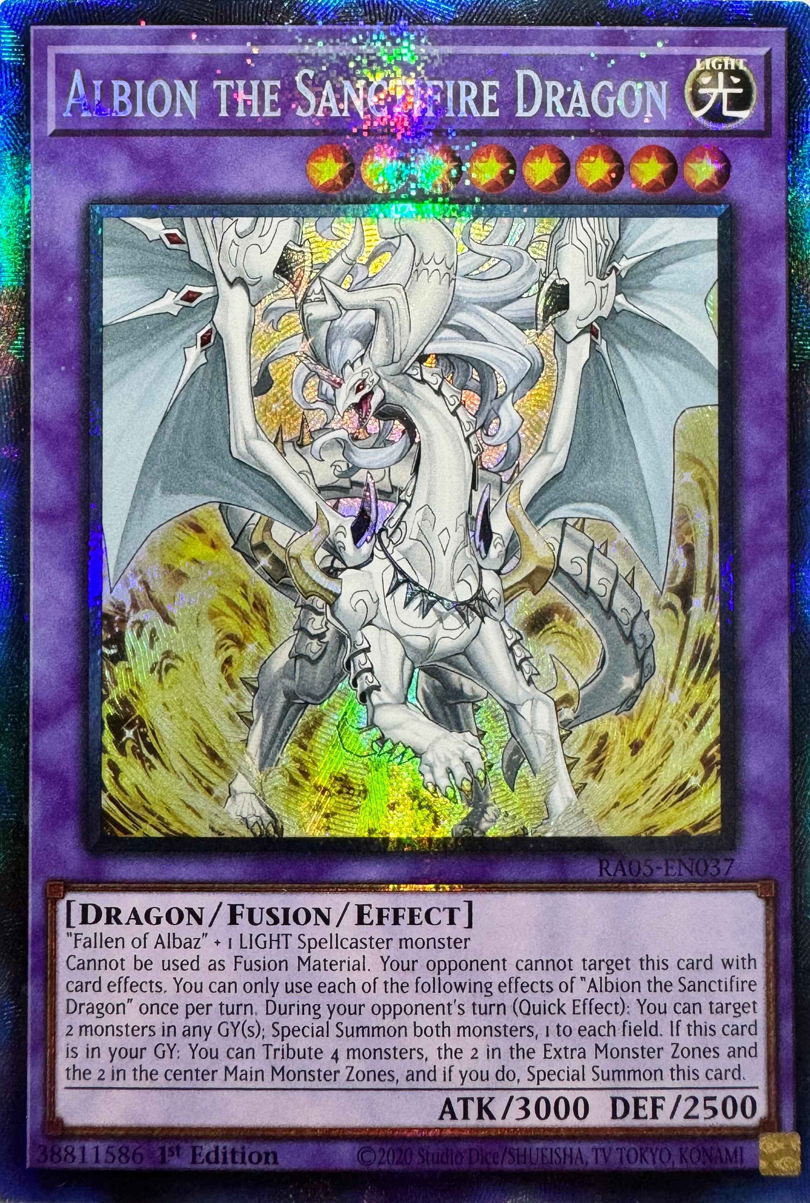Yugioh! Albion The Sanctifire Dragon Ra05-en037 1st Edition Collector