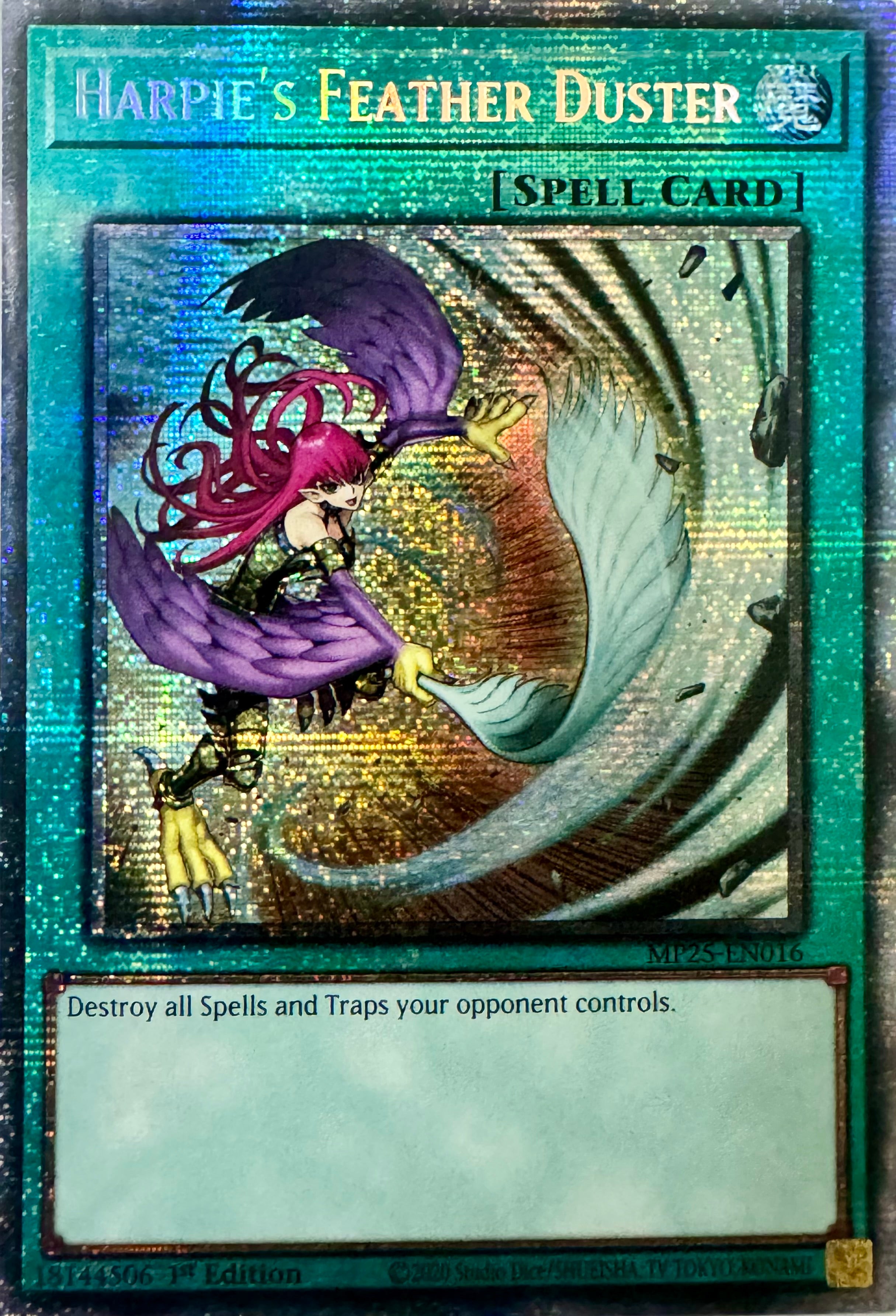 Yugioh! Harpie's Feather Duster Mp25-en016 Starlight Rare 1st Edition