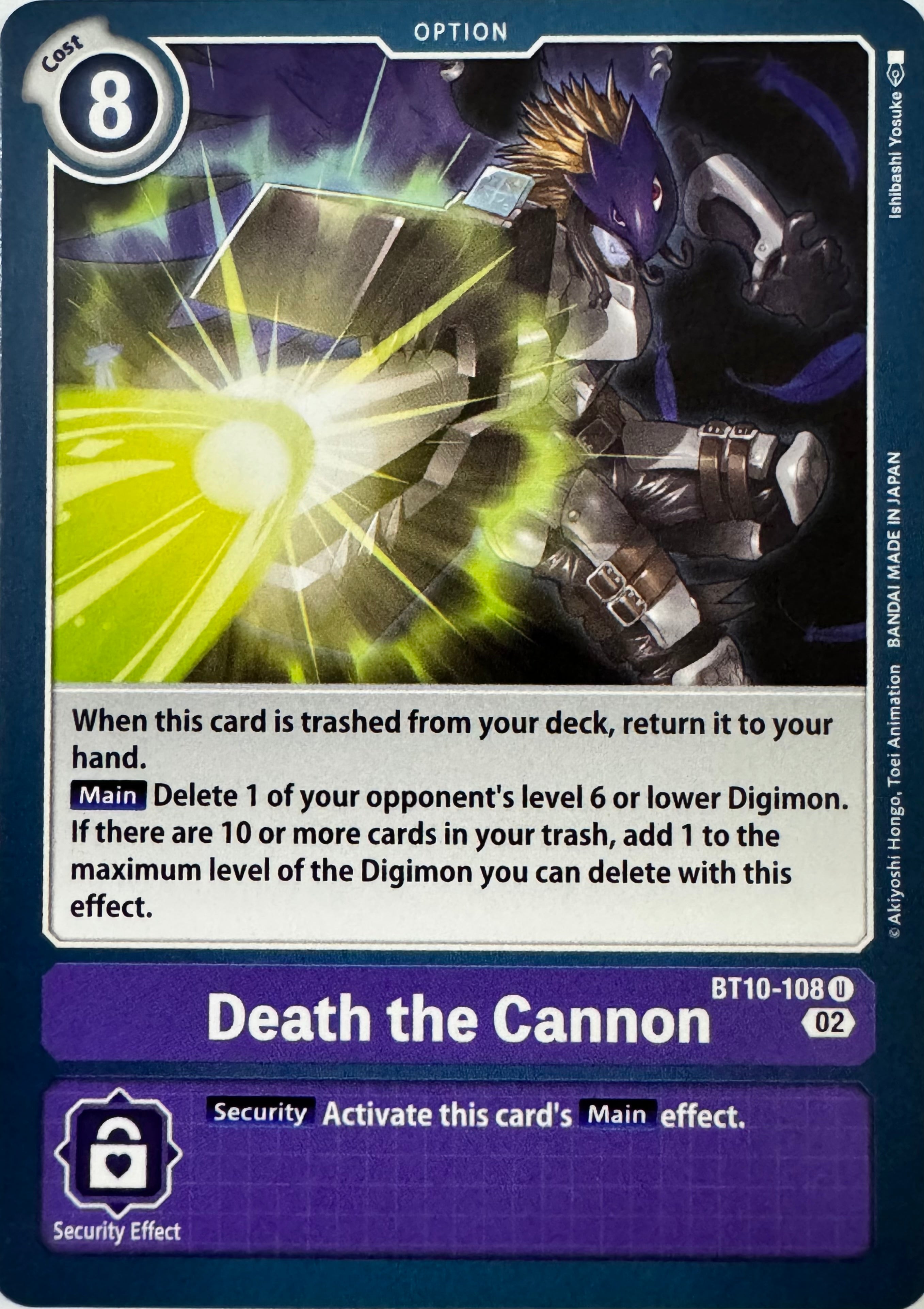 Digimon Tcg Death The Cannon Bt10-108