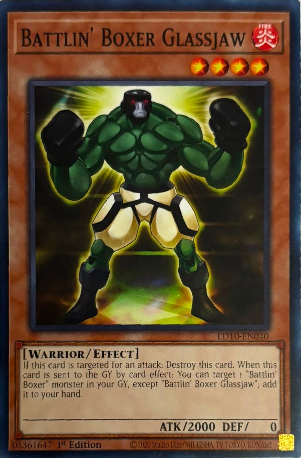 Yugioh! Battlin’ Boxer Glassjaw Ld10-en040 1st edition Comun