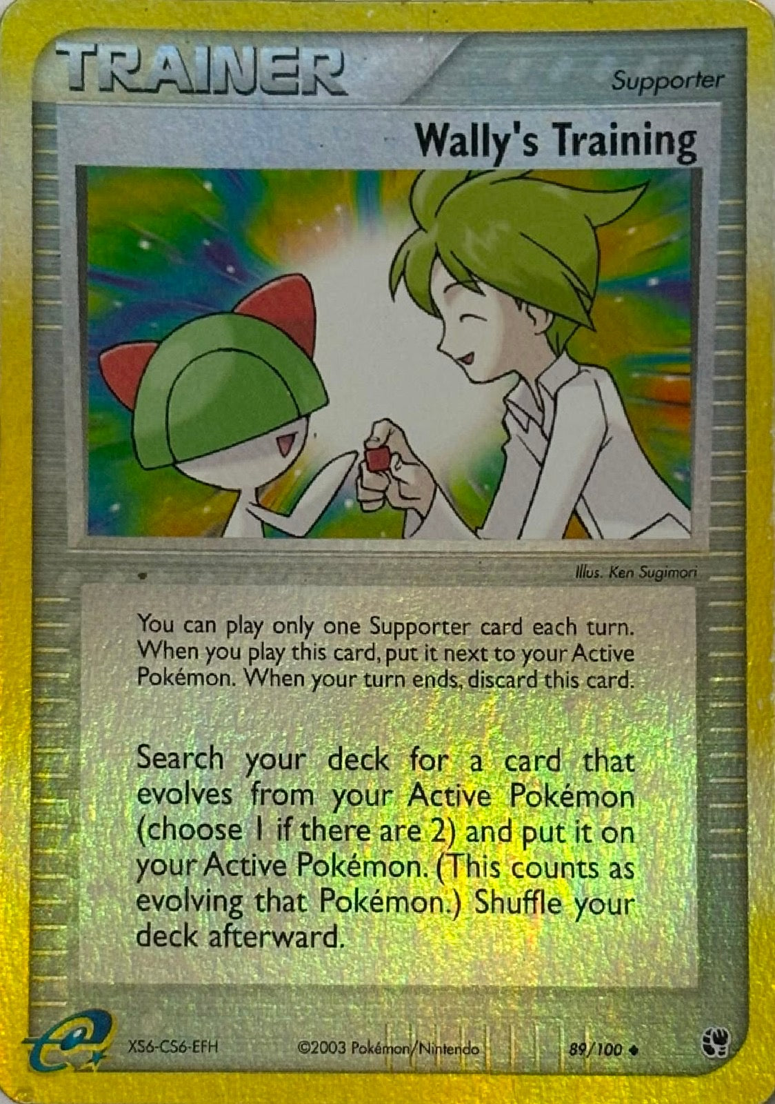 Pokemon Tcg Wally’s Training 89/100 Holo CLEAN LP
