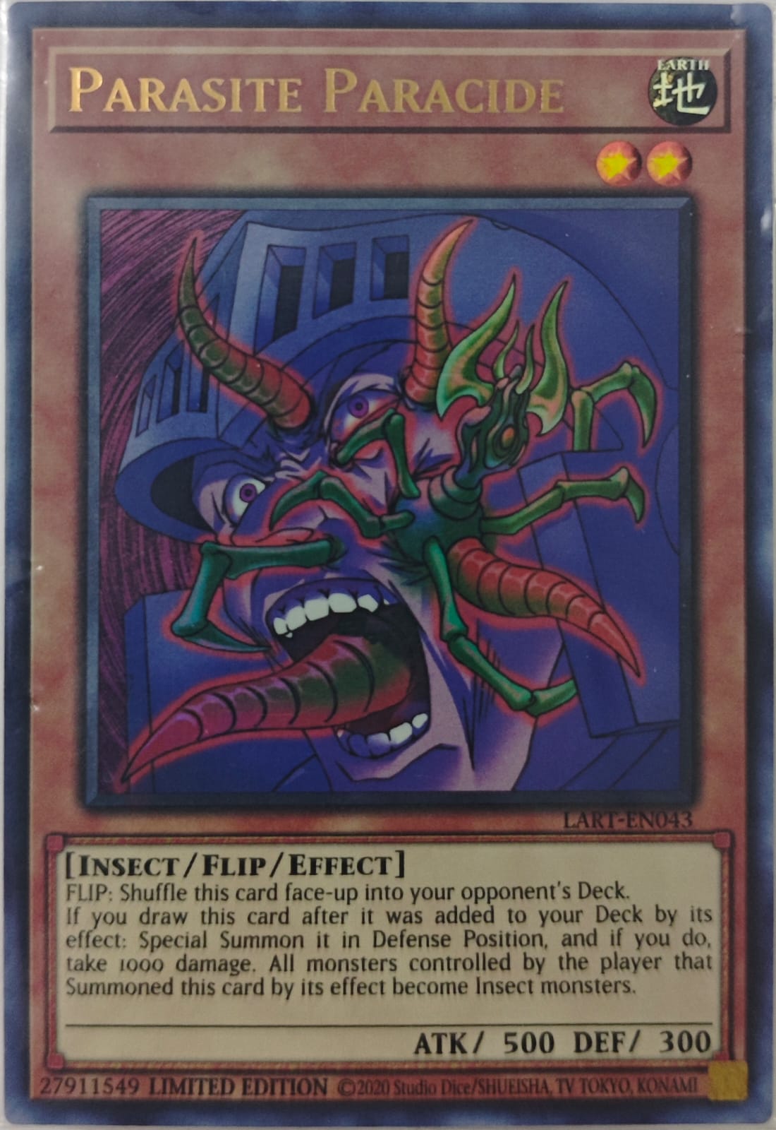 Yugioh! Parasite Paracide Lart-en043 Limited Edition Ultra