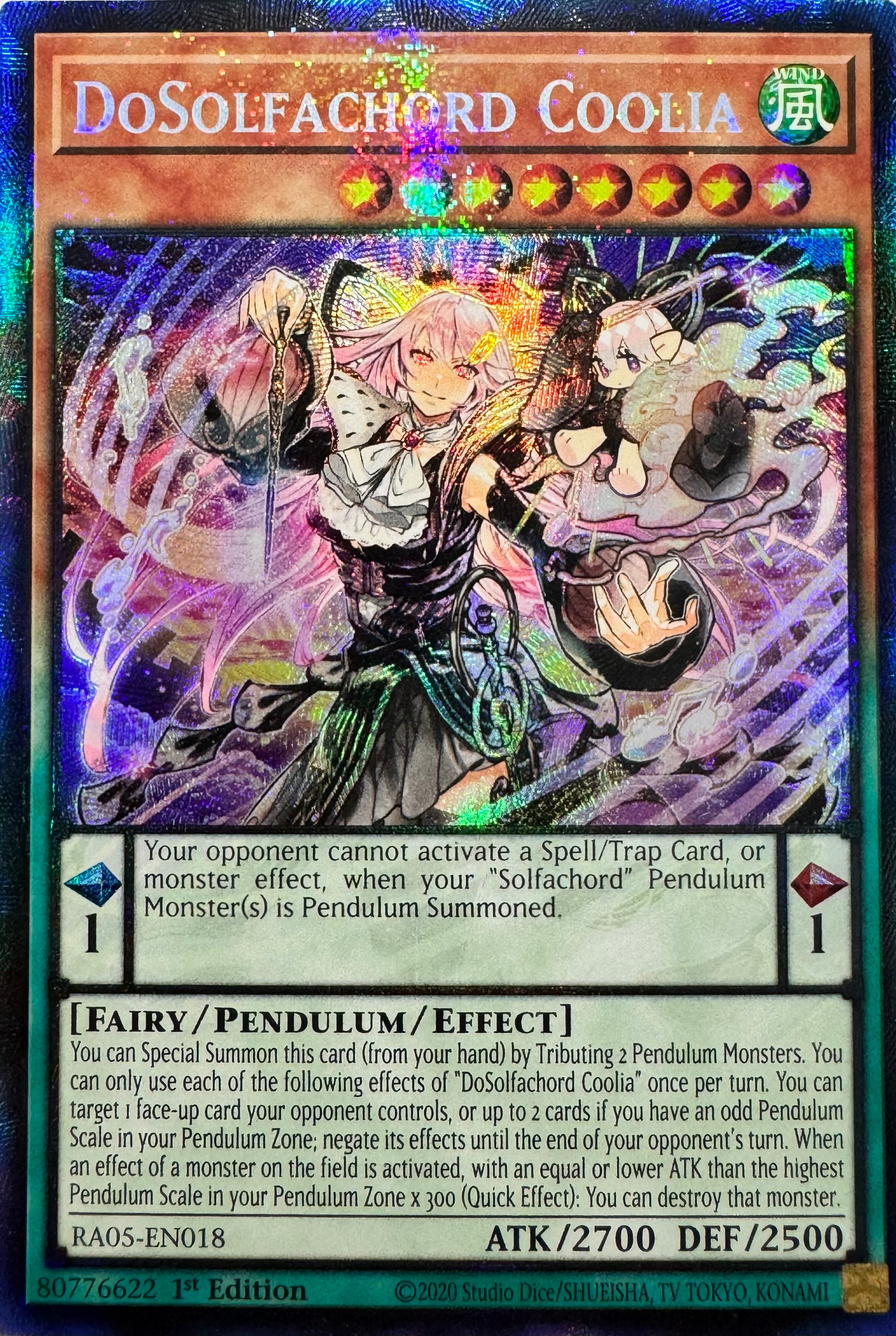 Yugioh! DoSolfachord Coolia Ra05-en018 1st Edition Collector