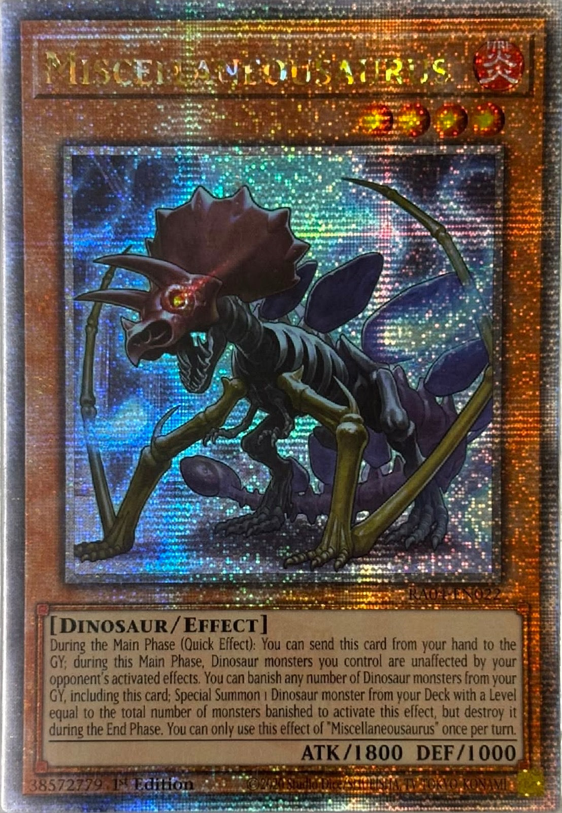 Yugioh! Misceláneousaurio Ra04-sp022 1a edicion Quarter Century