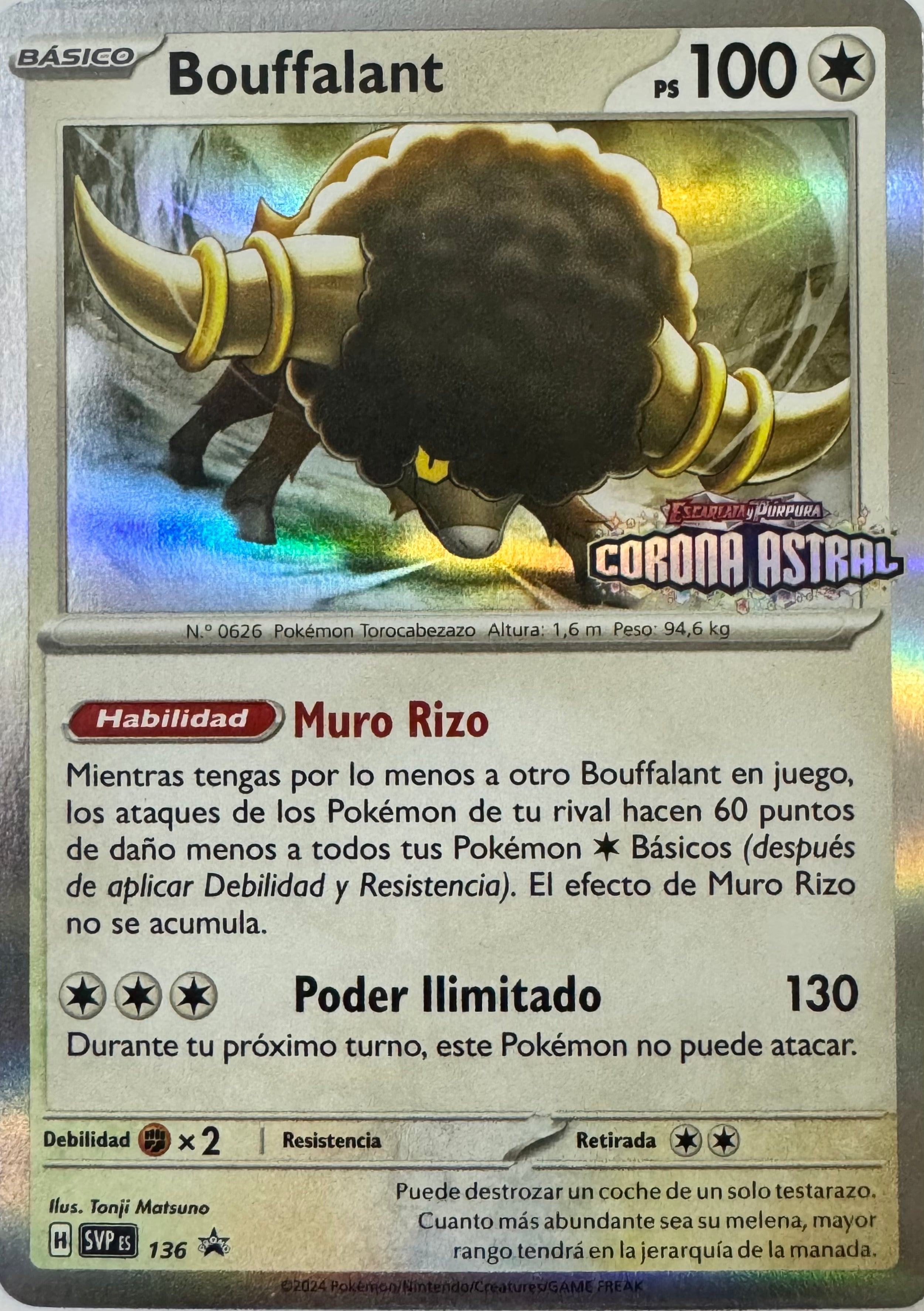 Pokemon Tcg Bouffalant 136 Promo (Corona Astral)(Español)