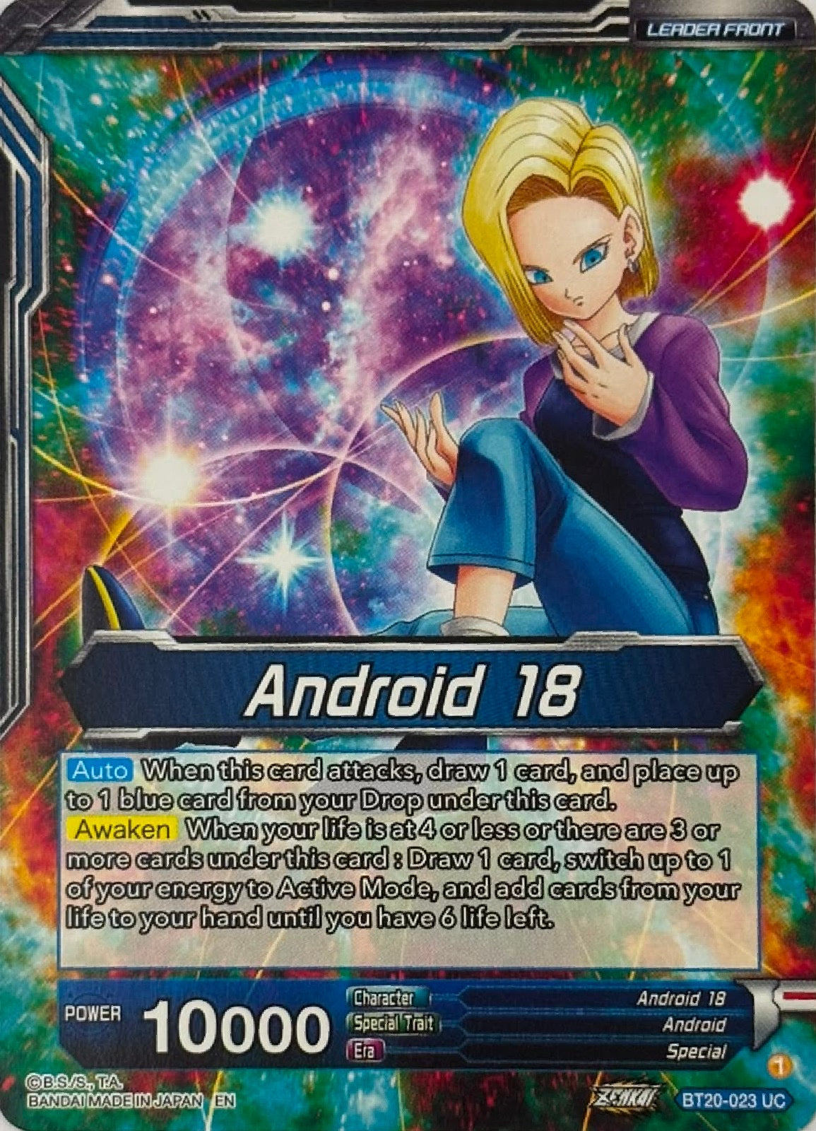 Dragon Ball Tcg Android 18 - Impenetrable Rushdown Bt20-033