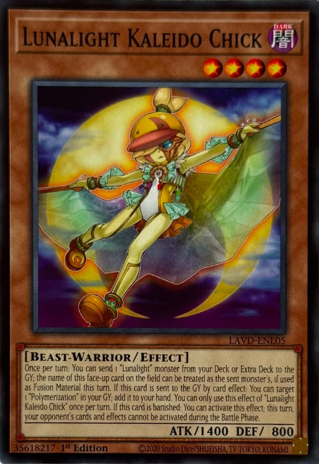 Yugioh! Lunalight Kaleido Chick Lavd-enl05 1st edition