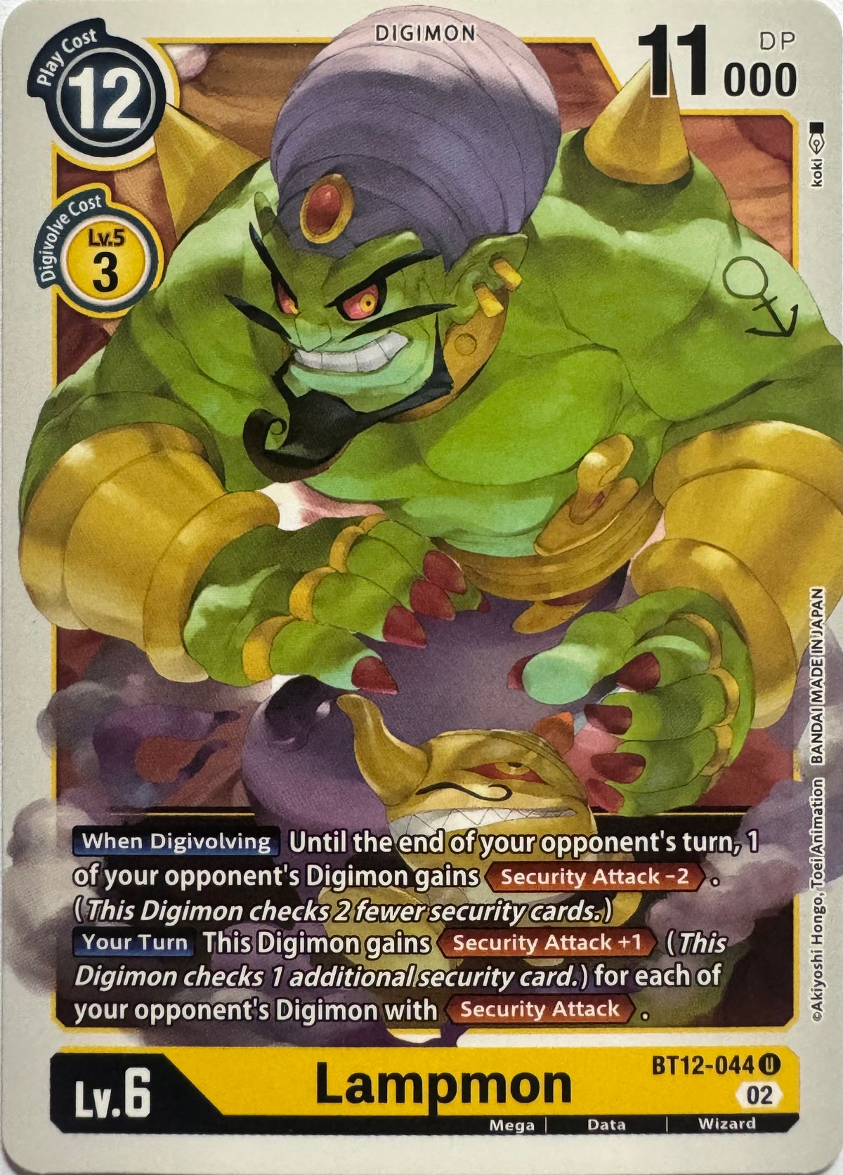 Digimon Tcg Lampmon Bt12-044