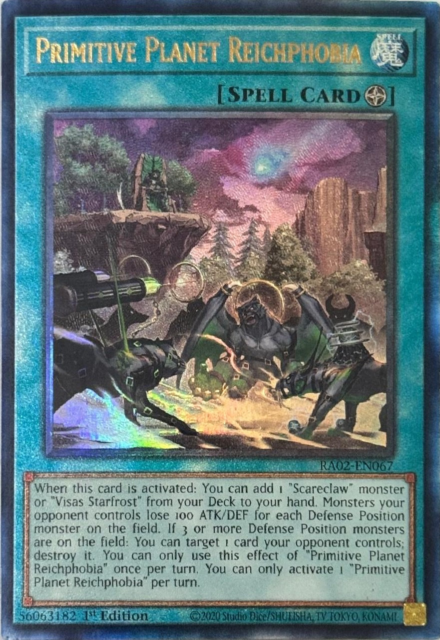 Yugioh! Primitive Planet Reichphobia RA02-EN067 1st Edition Ultimate