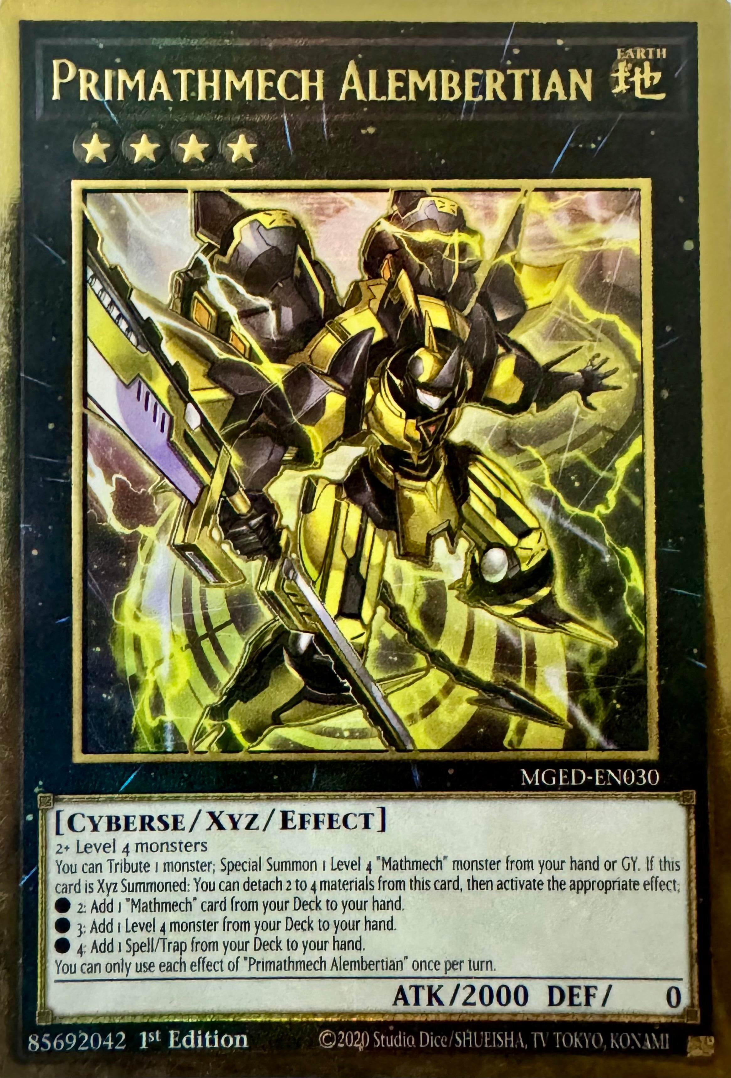 Yugioh! Primathmech Alembertian Mged-en030 Gold Rare 1st Edition