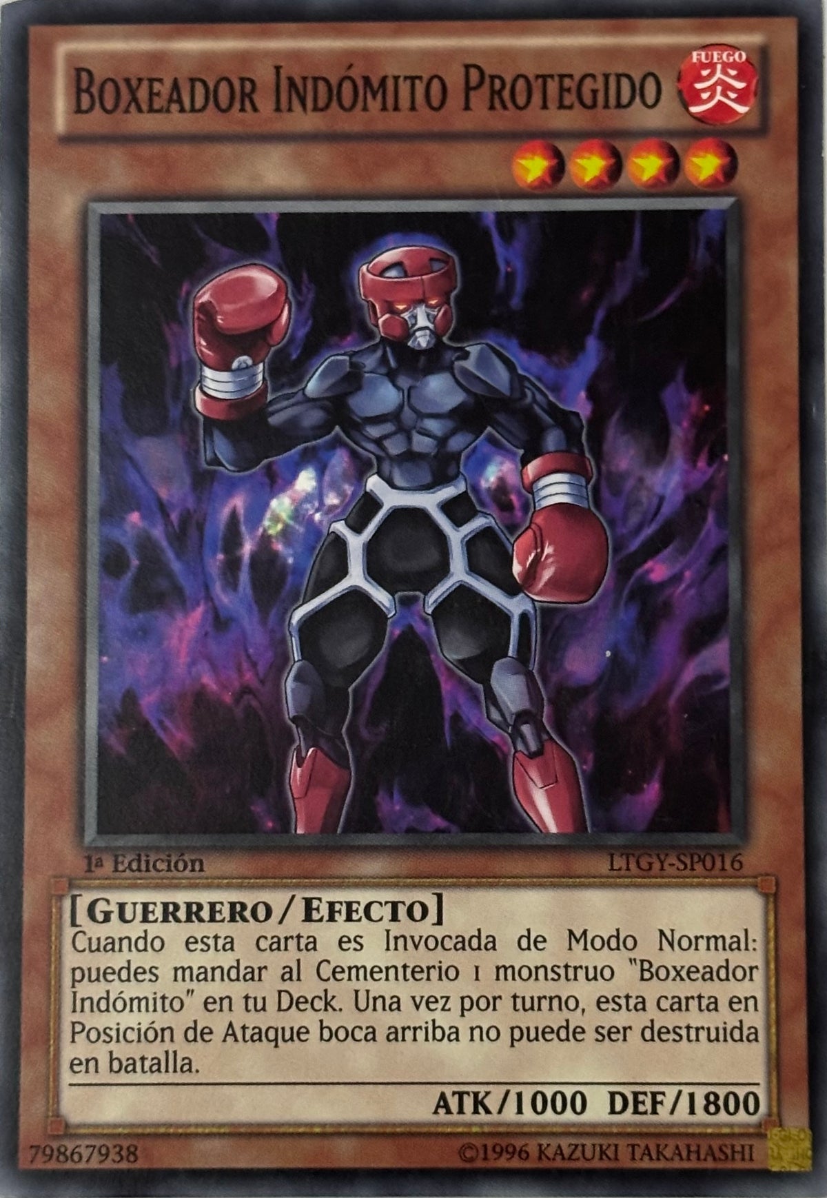 Yugioh! Boxeador Indomito Protegido Ltgy-sp016 1a edicion