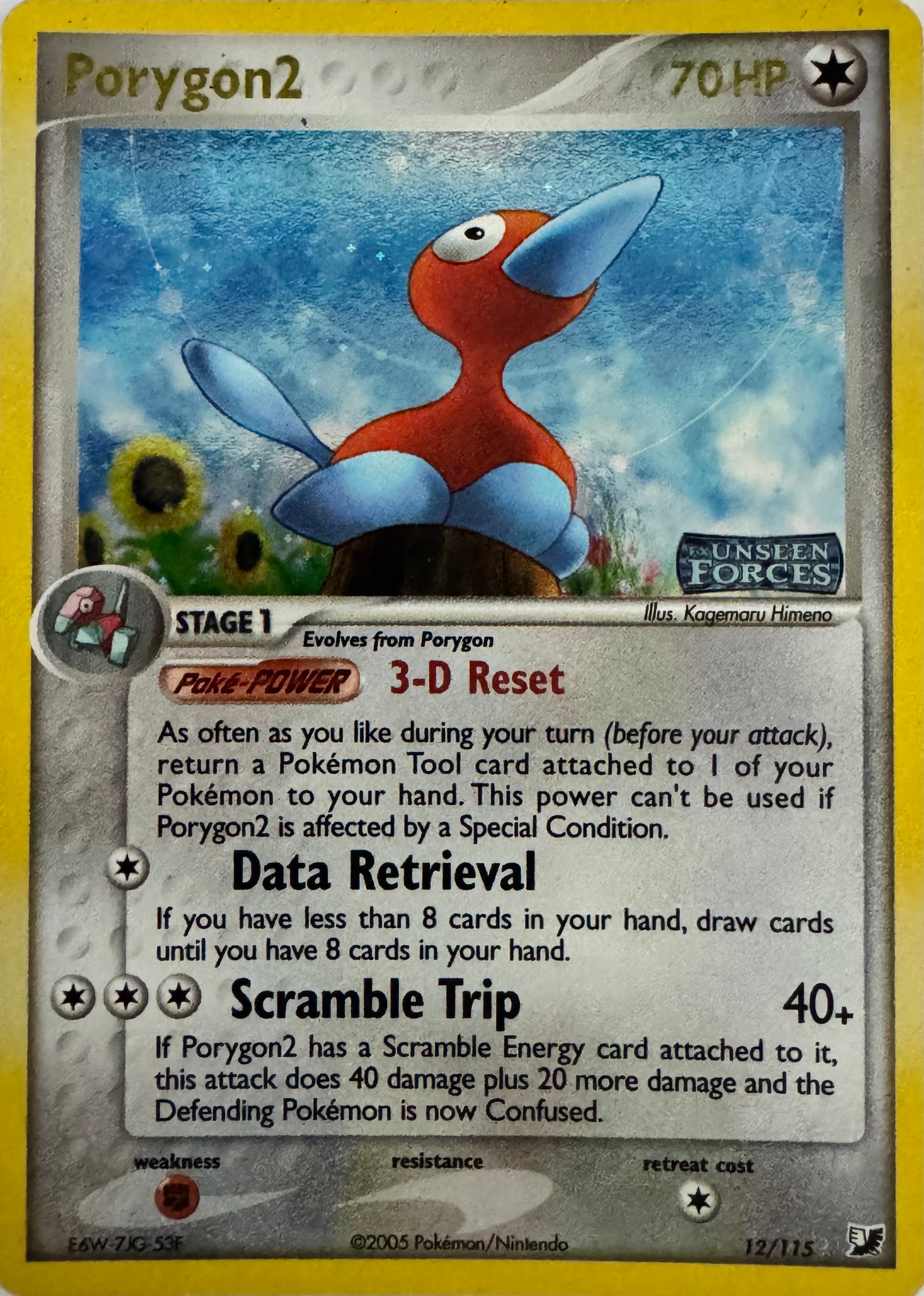 Pokemon Tcg Porygon2 12/115 Holo (Ex Unseen Forces)