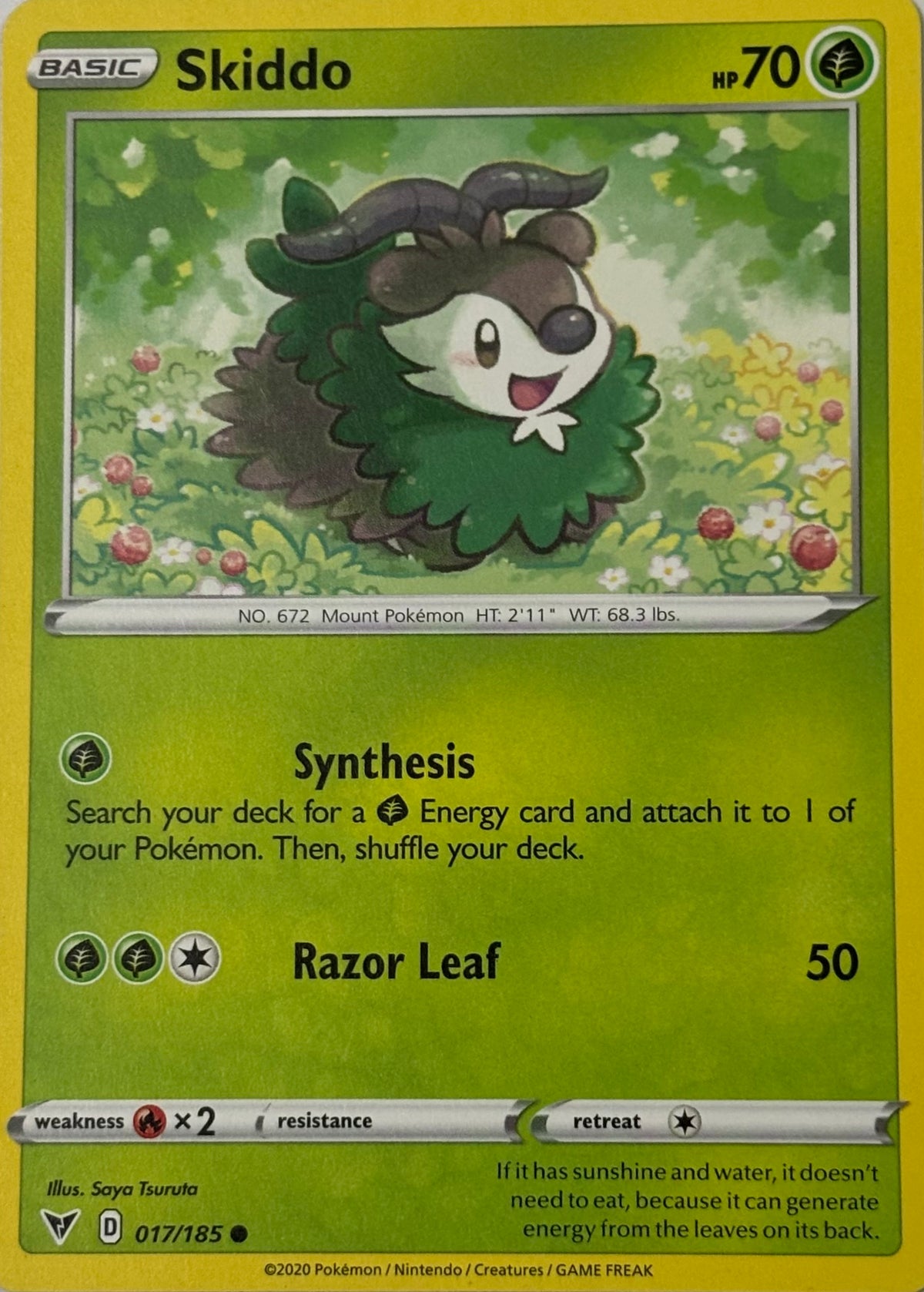 Pokemon Tcg Skiddo 017/185