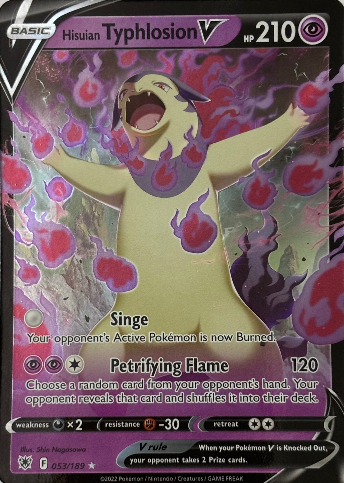 Pokemon Tcg Hisuian Typhlosion V 053/189