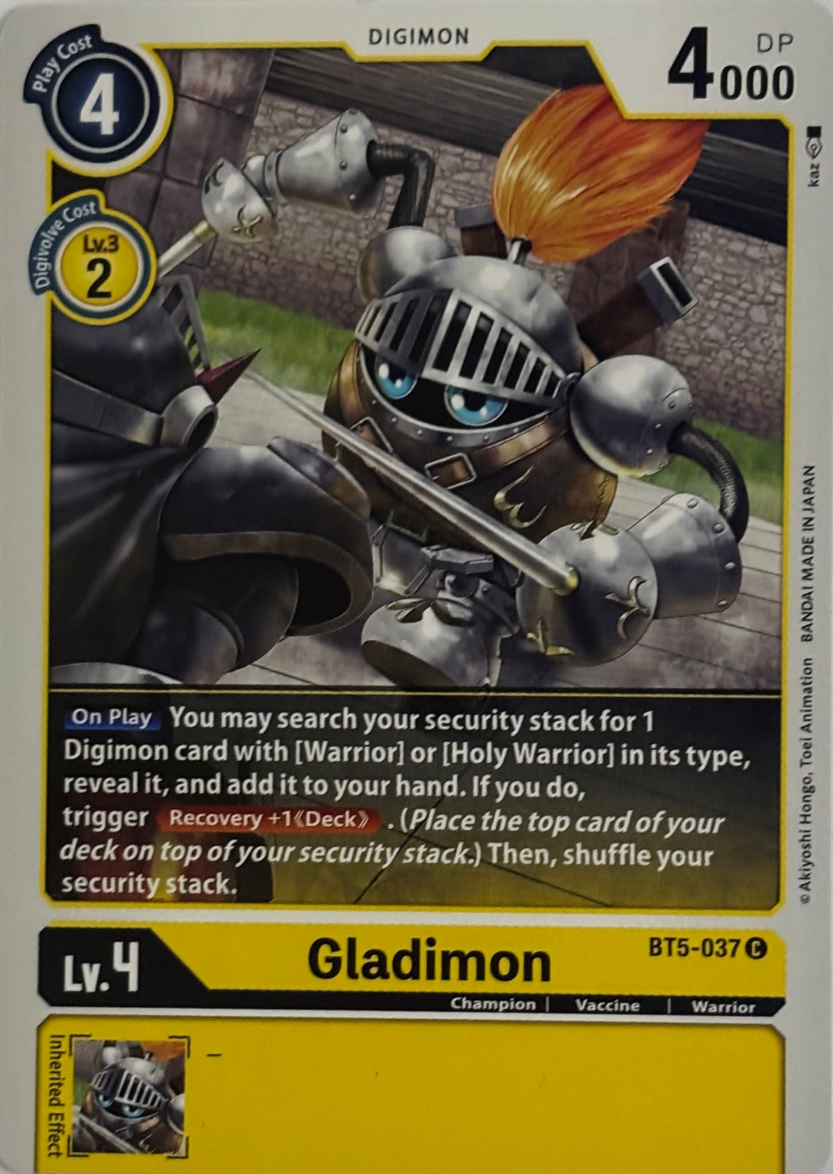 Digimon Tcg Gladimon Bt5-037