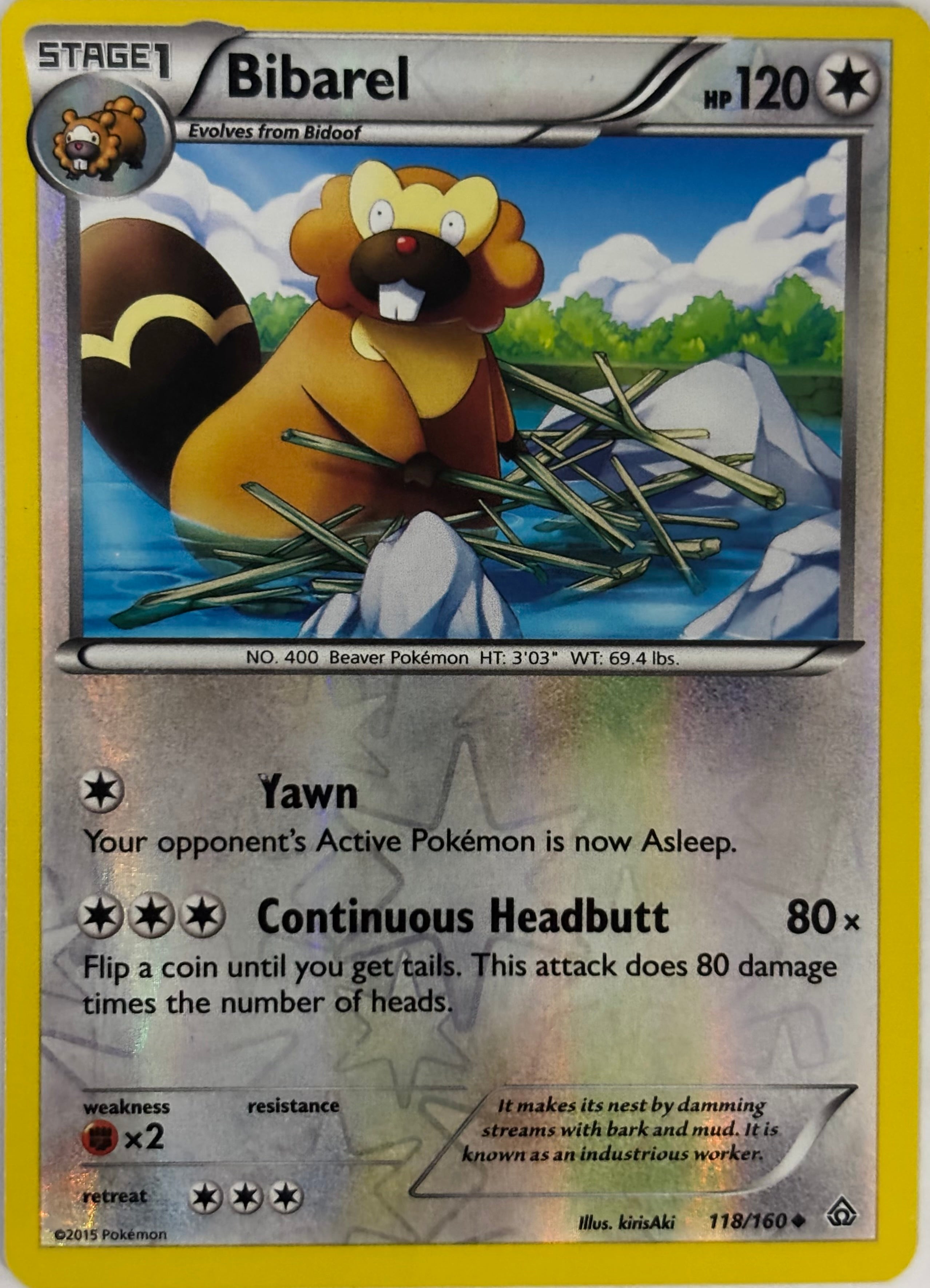 Pokemon Tcg Bibarel 118/160 Reverse