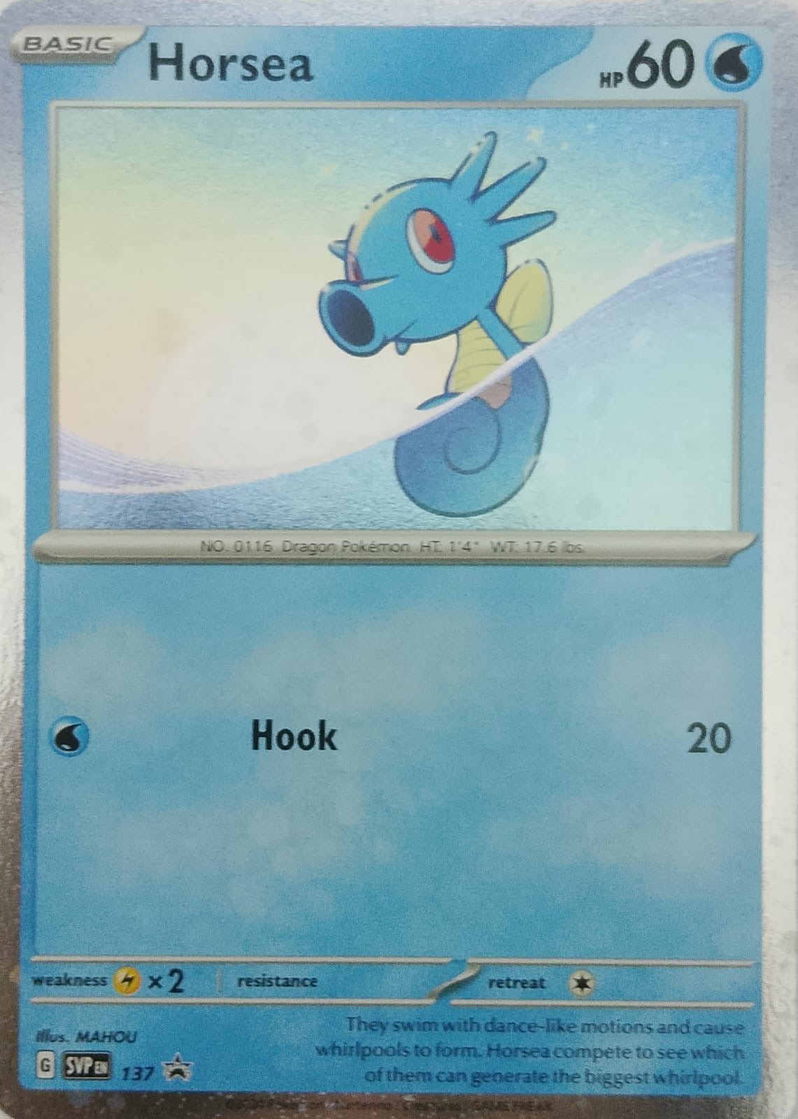 Pokemon tcg Horsea 137 Holo cosmos