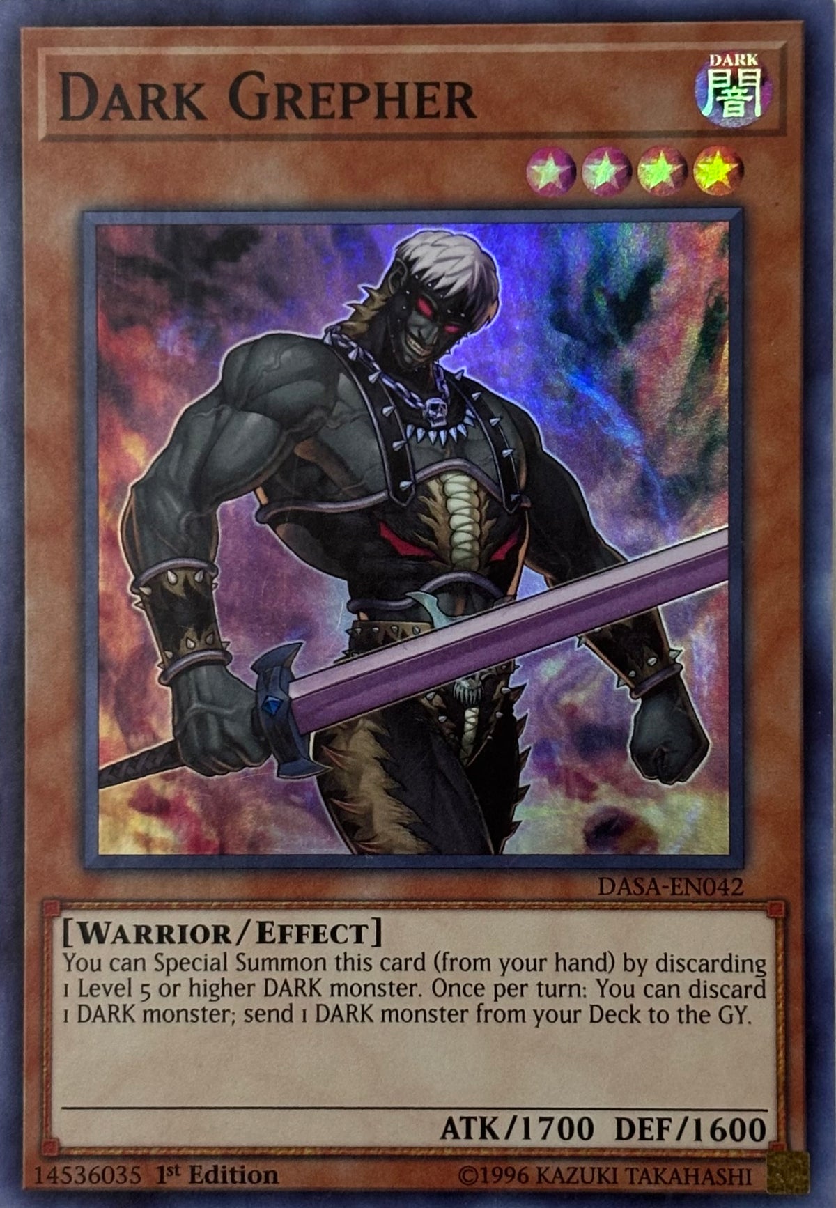 Yugioh! Dark Grepher Dasa-en042 1st edition Super rare