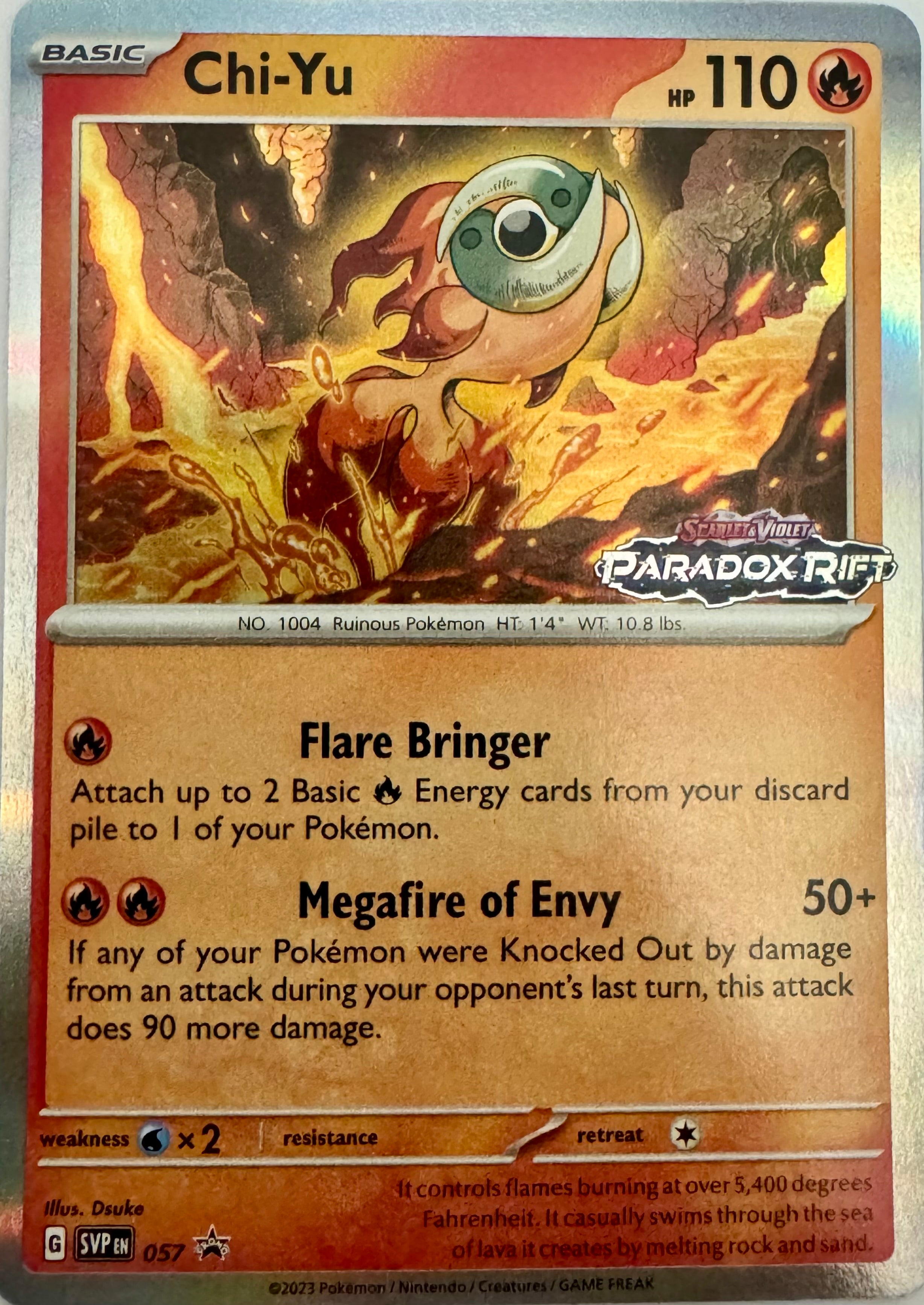 Pokémon Tcg Chi-Yu 057 (Stamped) Paradox Rift