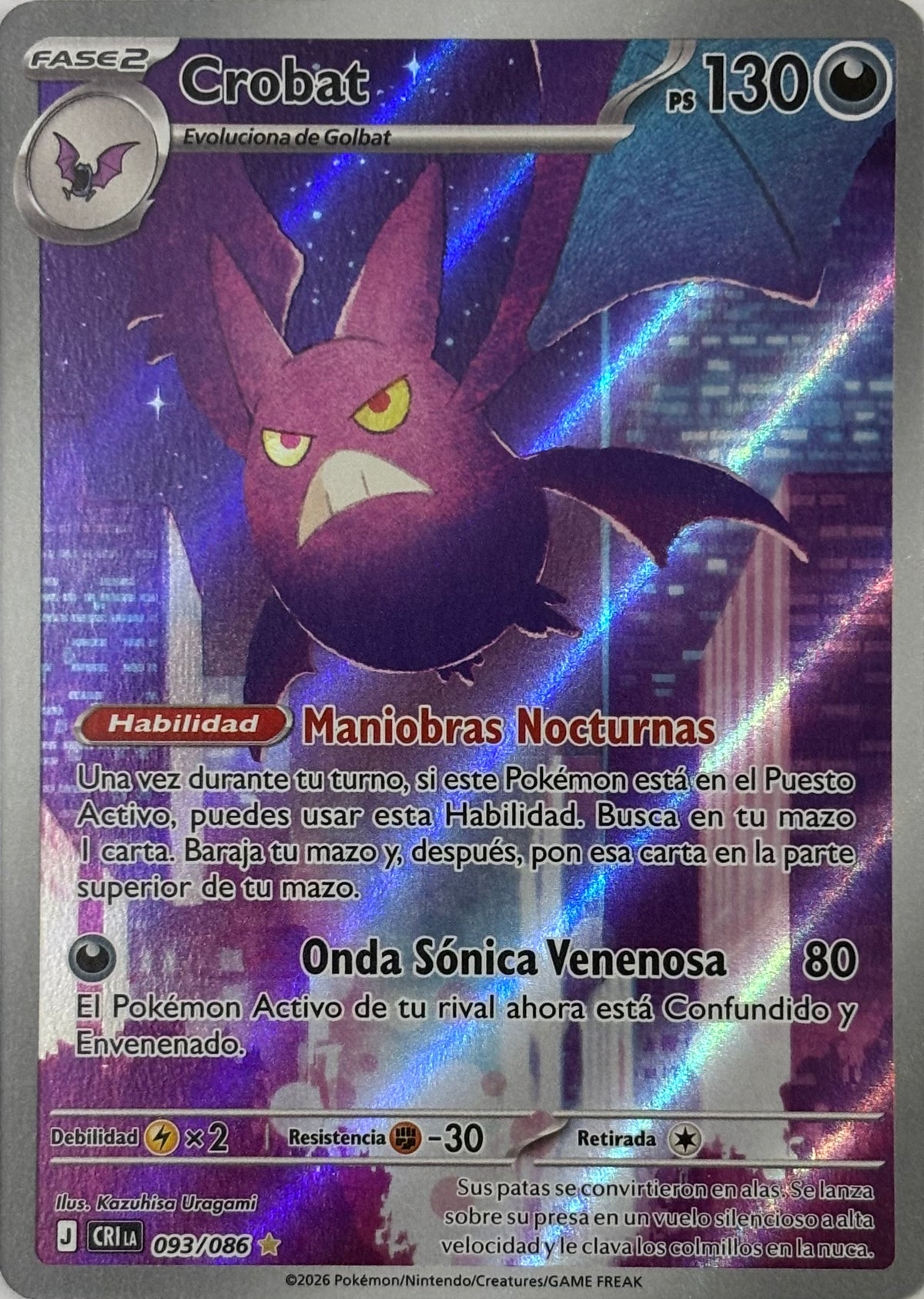 Pokemon Tcg Crobat 093/086 (Español)
