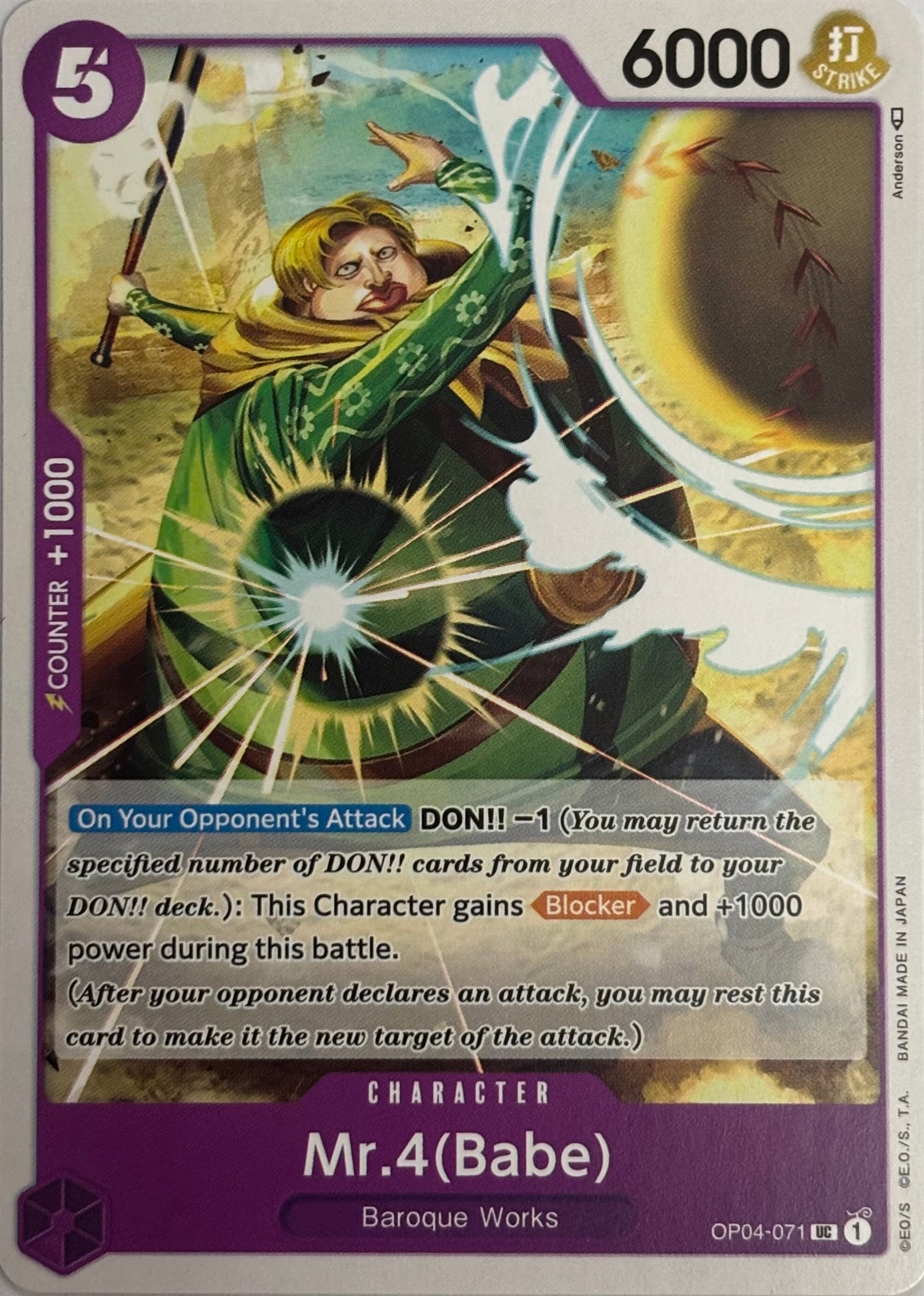 One Piece Tcg Mr.4 (Babe) Op04-071