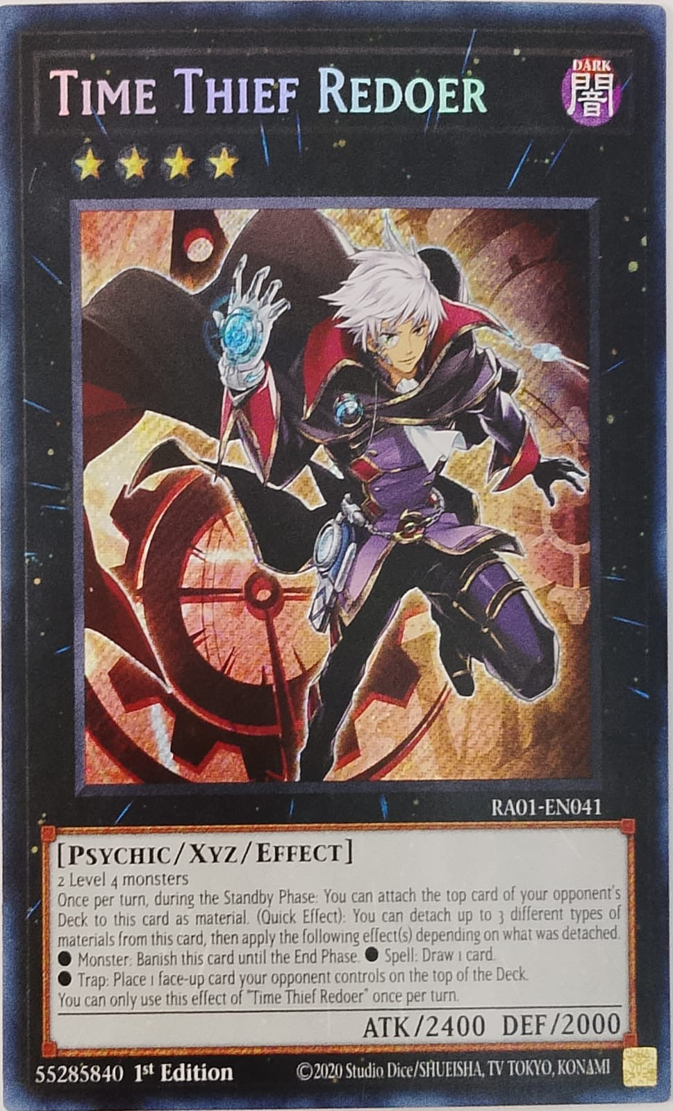 Yugioh! Time Thief Redoer RA01-EN041 1st edition Secreta