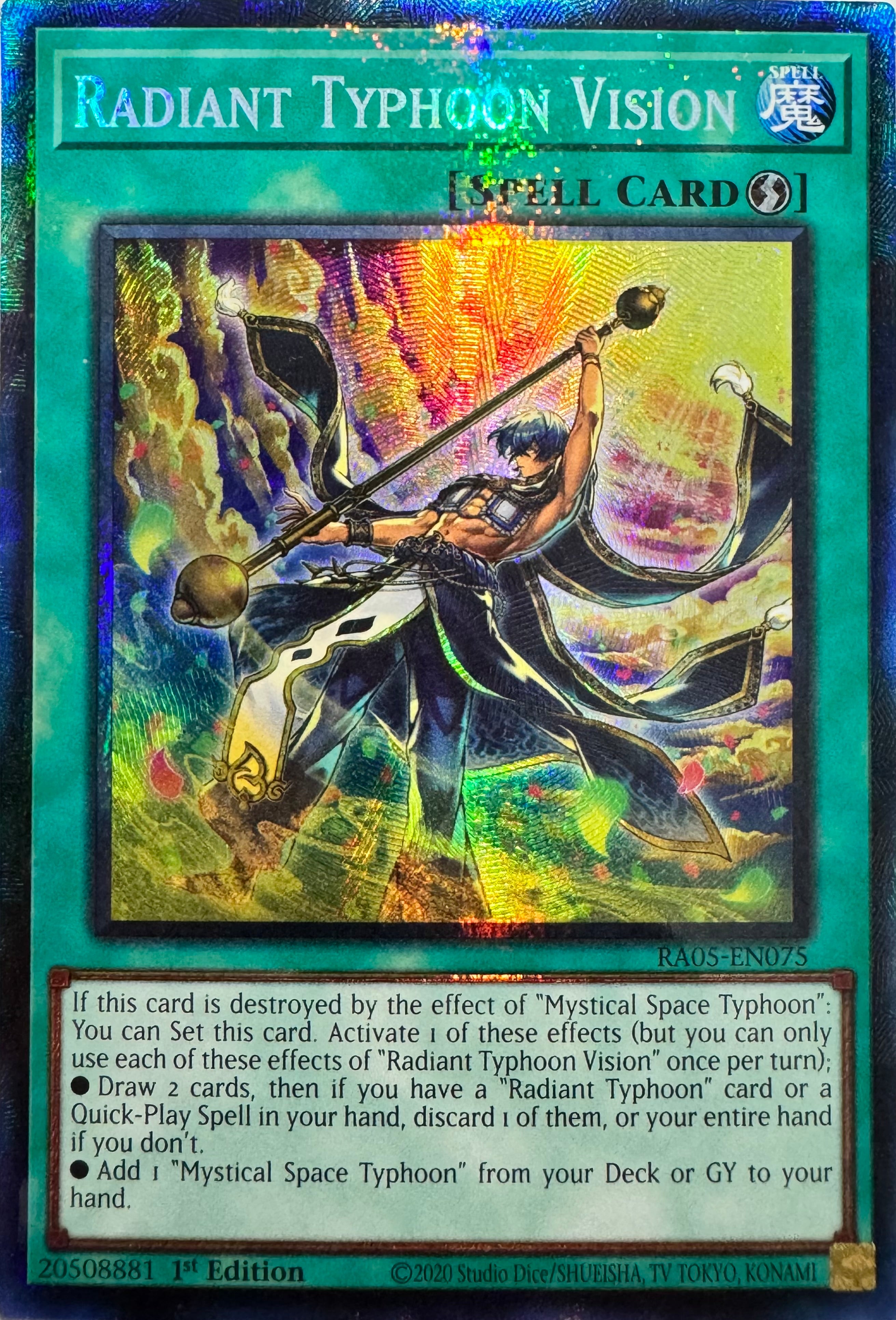 Yugioh! Radiant Typhoon Vision Ra05-en075 1st Edition Collector