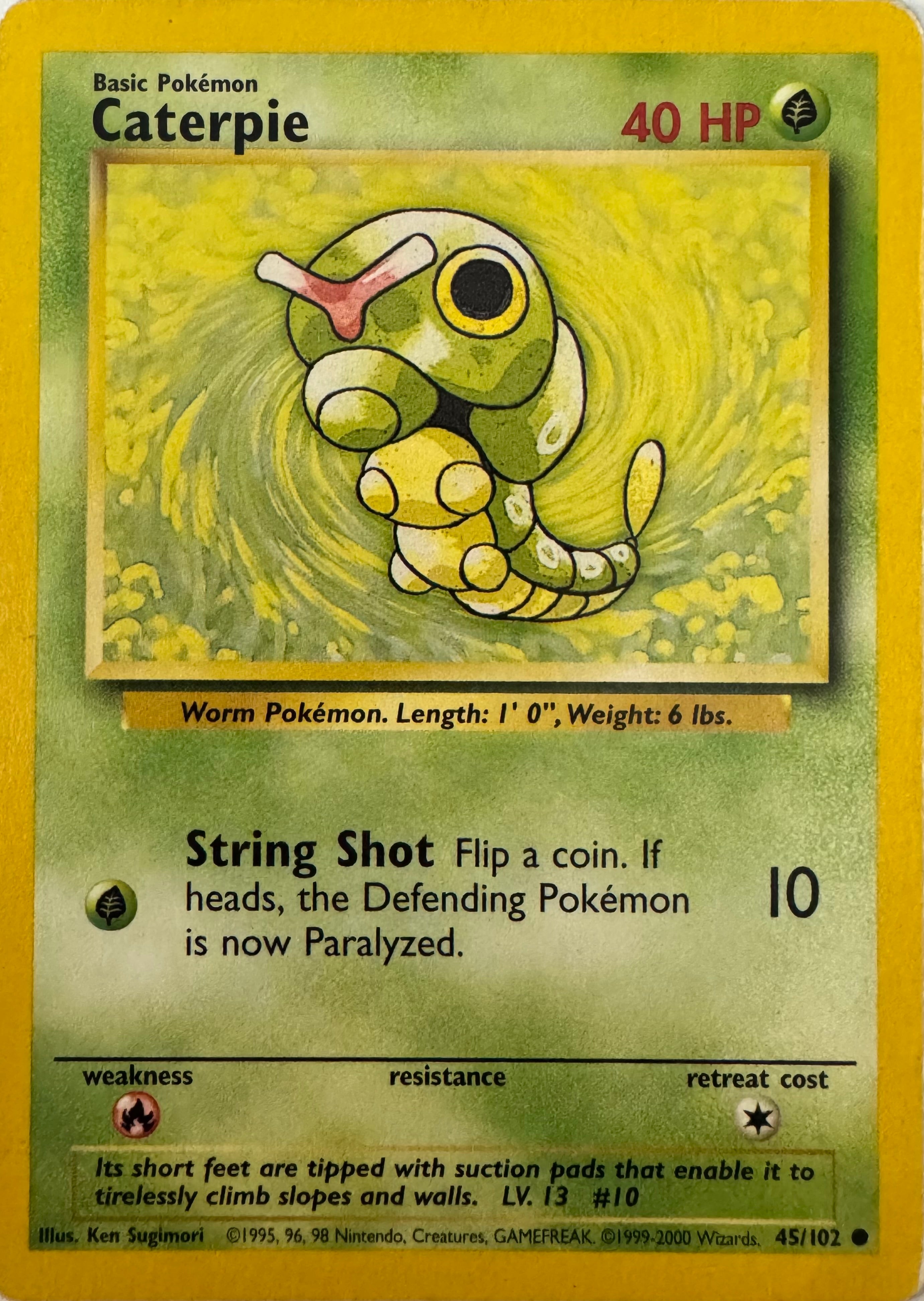 Pokemon Tcg Caterpie 45/102