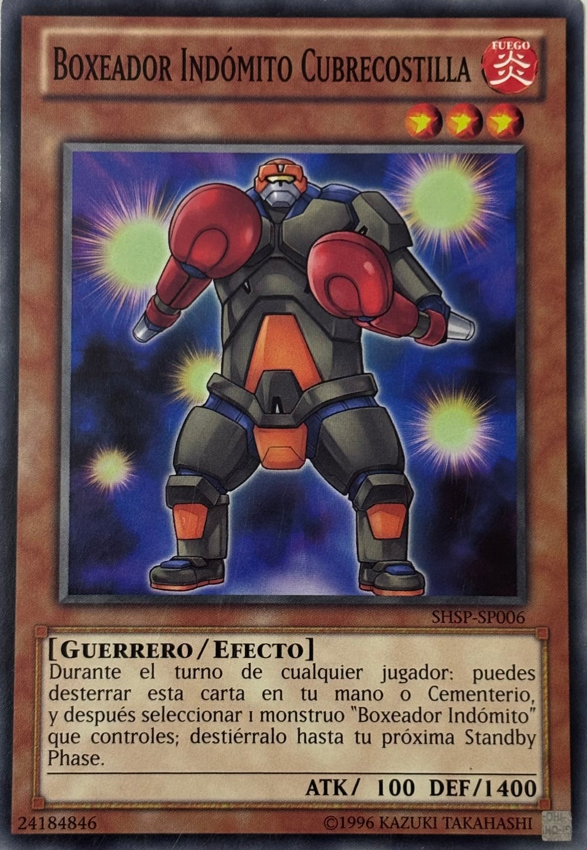 Yugioh! Boxeador Indomito Cubrecostilla Shsp-sp006