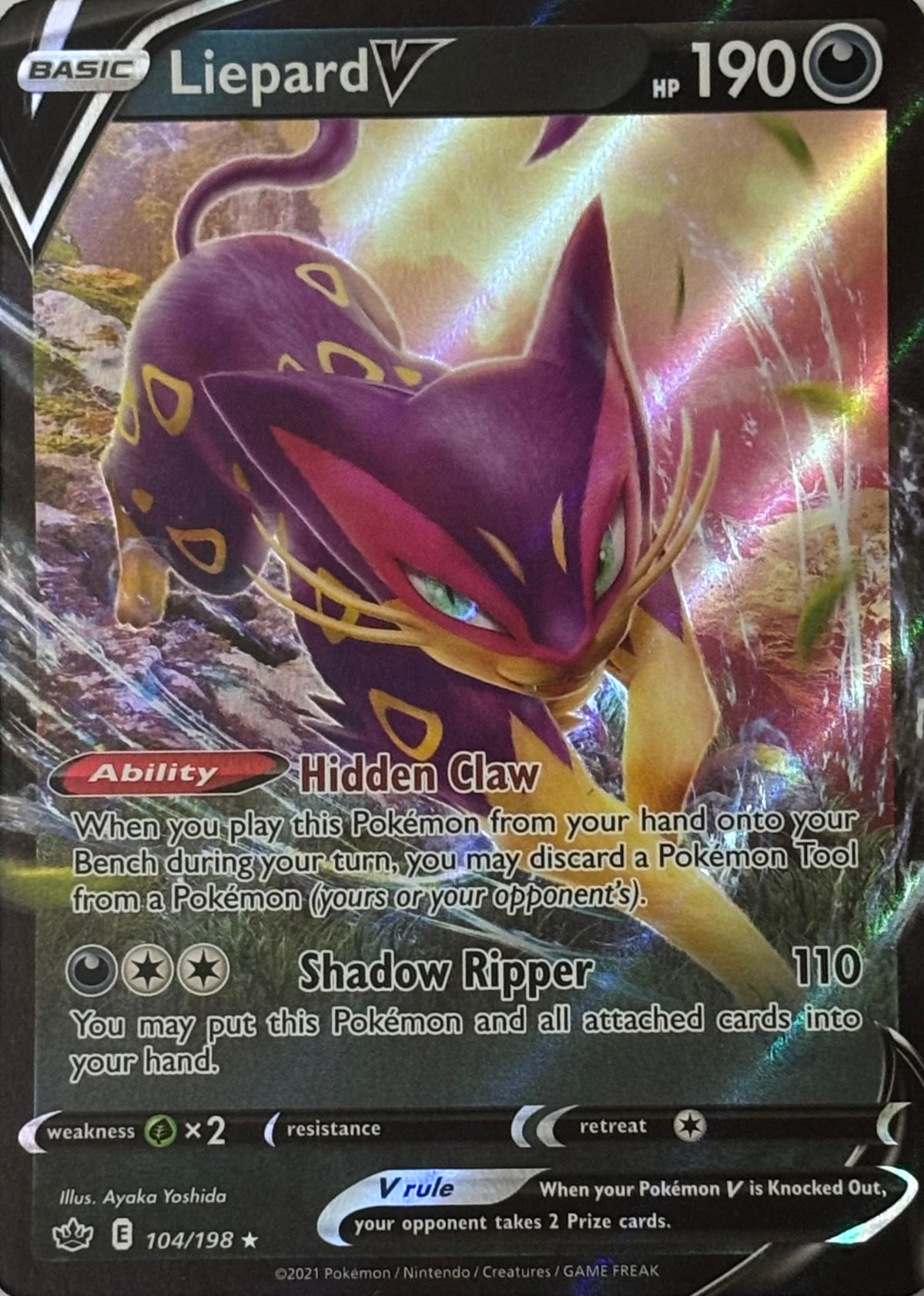 Pokemon Tcg Liepard V 104/198 Ultra rare
