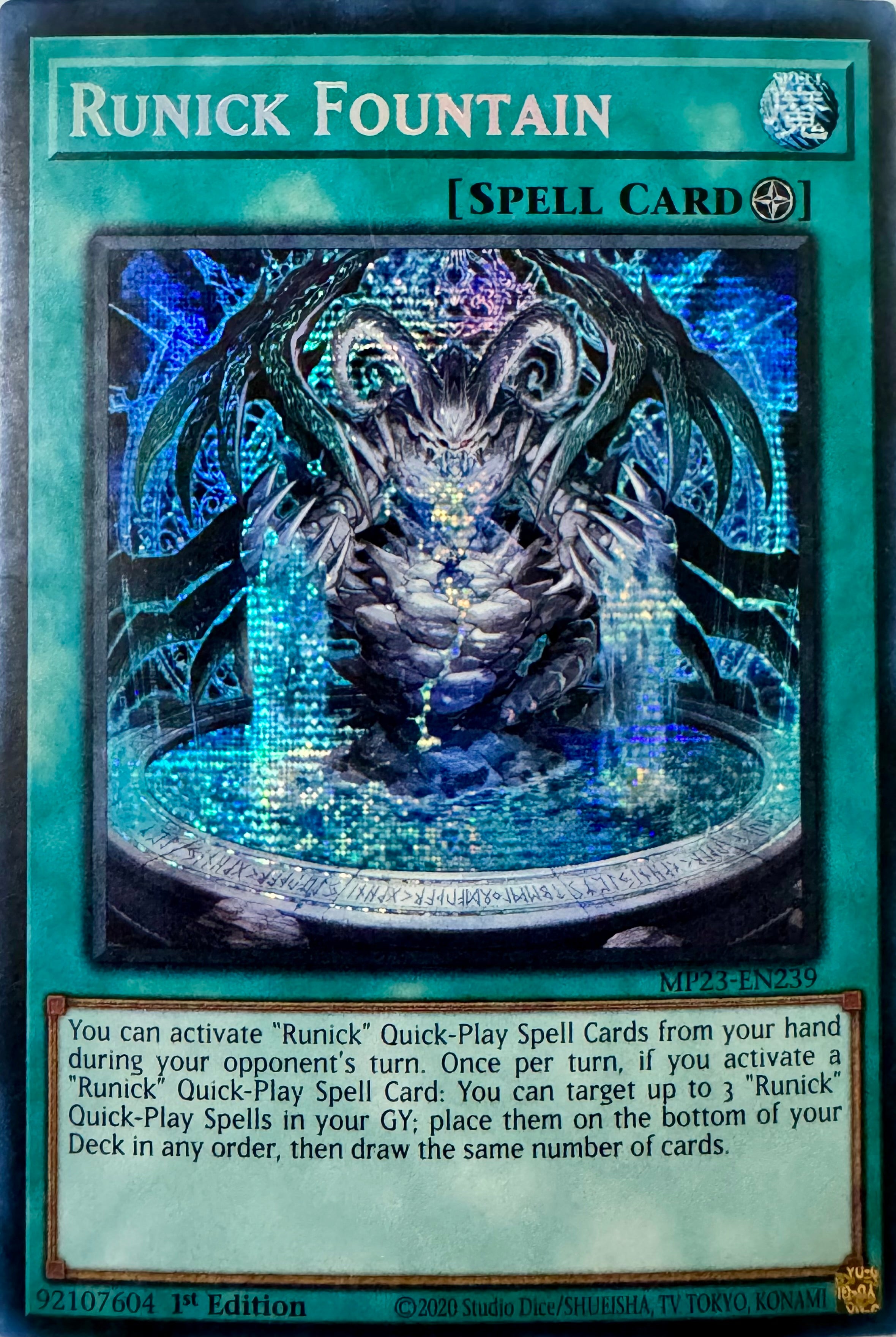 Yugioh! Runick Fountain Mp23-en239 Secret Rare