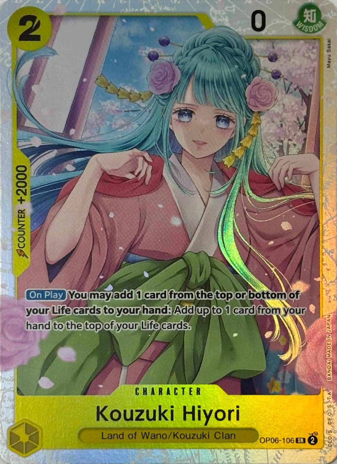 One Piece Tcg Kouzuki Hiyori Op06-106 Foil
