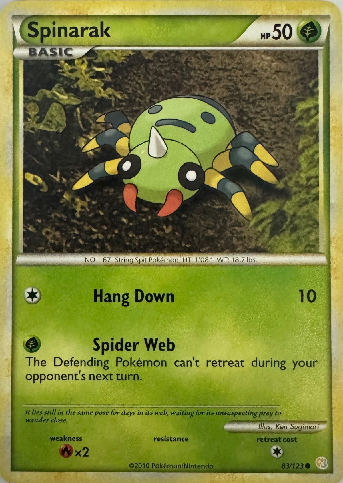 Pokemon Tcg Spinarak 83/123