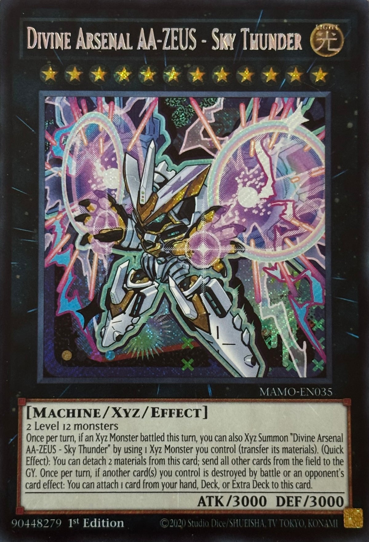 Yugioh! Divine Arsenal AA-ZEUS -Sky Thunder Mamo-en035 1st edition Secret rare