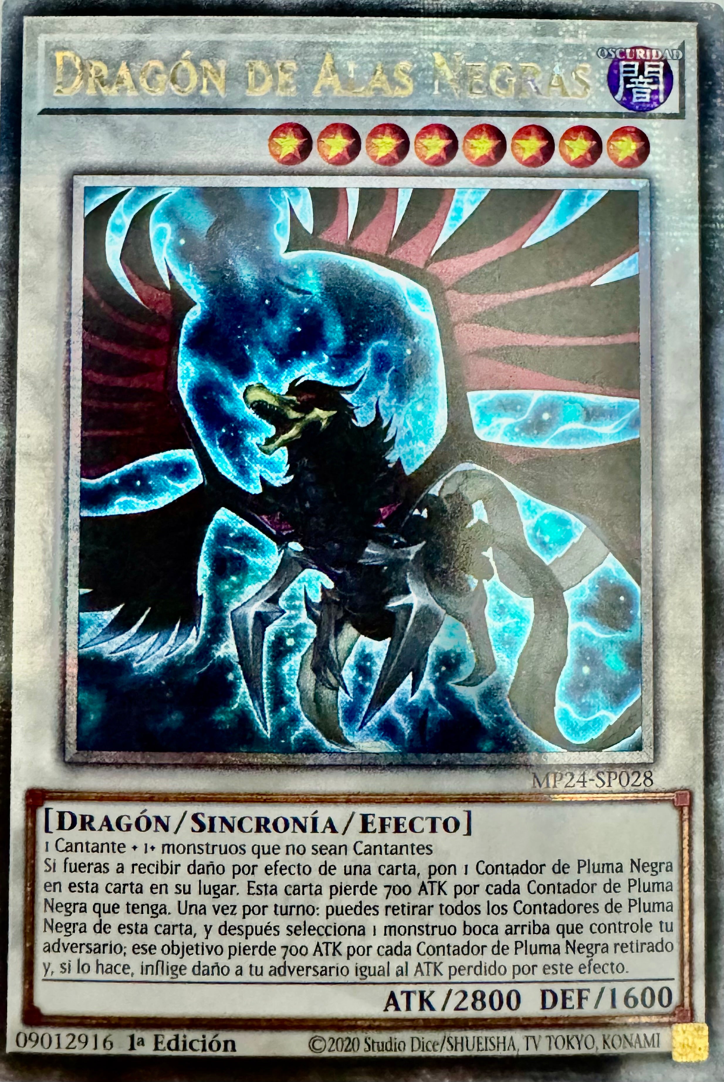 Yugioh! Dragón De Alas Negras Mp24-sp028 Quarter Century 1st Edition (Español)