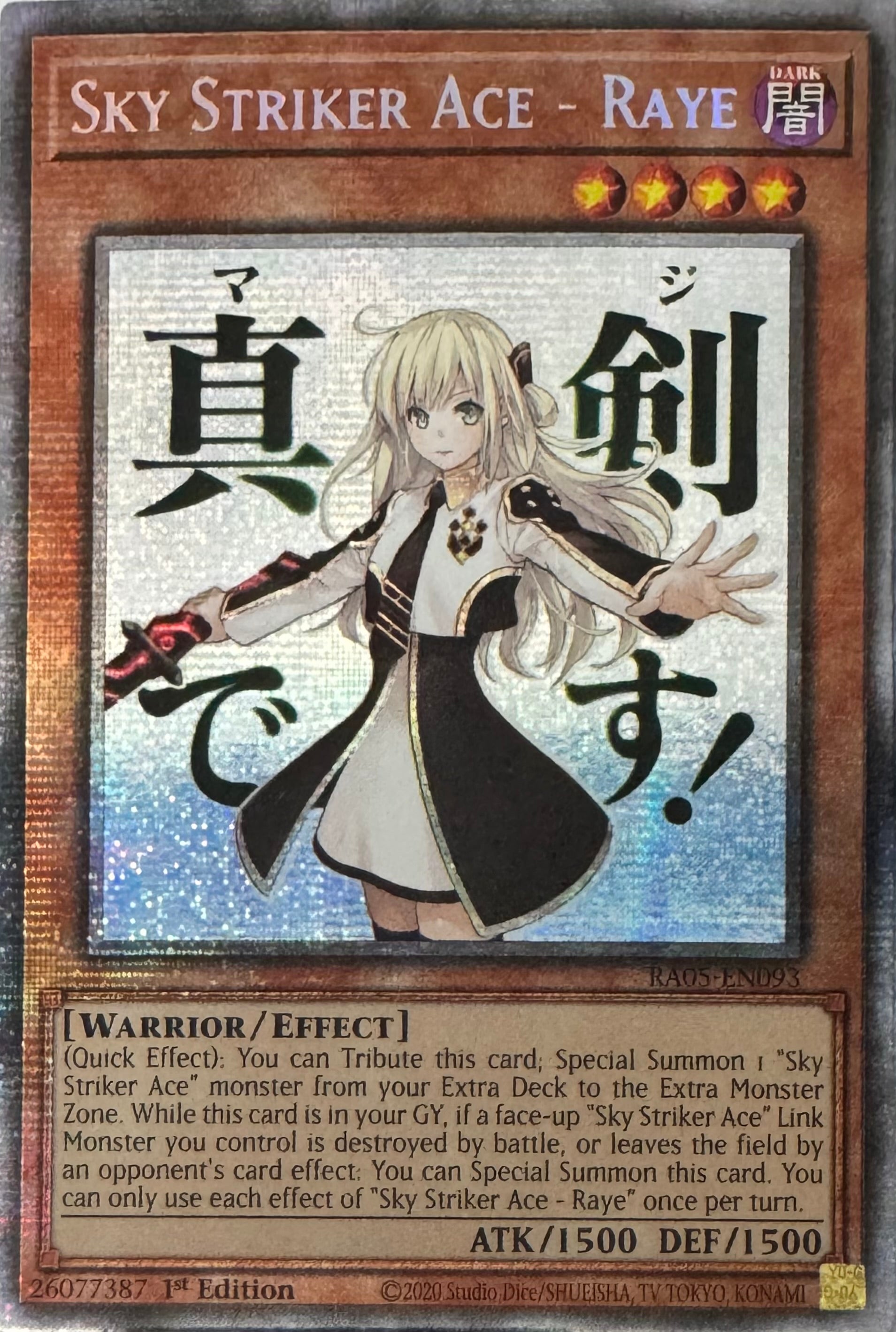 Yugioh! Sky Striker Ace - Raye Ra05-en093 1st Edition Starlight