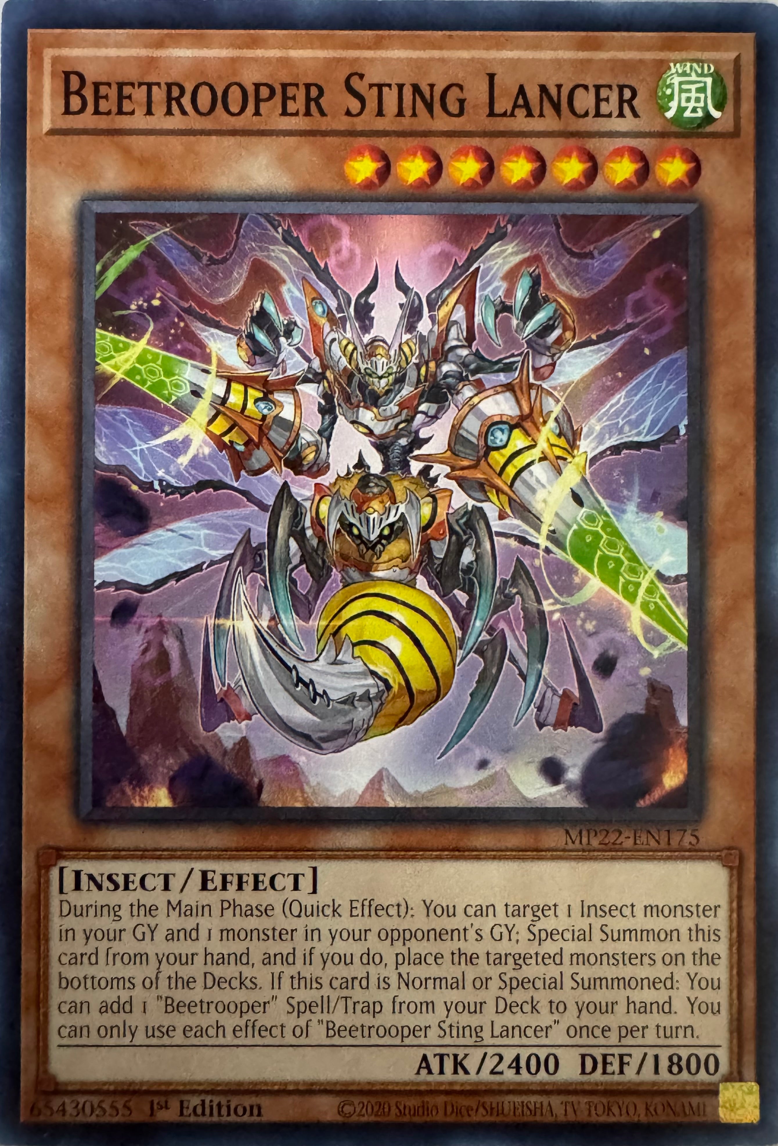 Yugioh! Beetrooper Sting Lancer Mp22-en175 1st Edition
