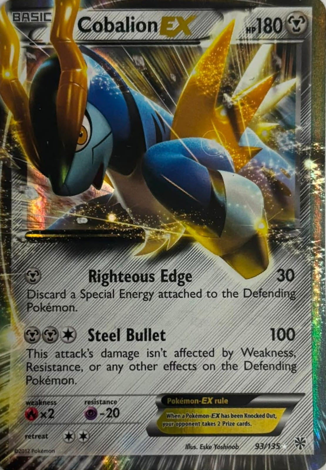 Pokemon Tcg Cobalion ex 93/135