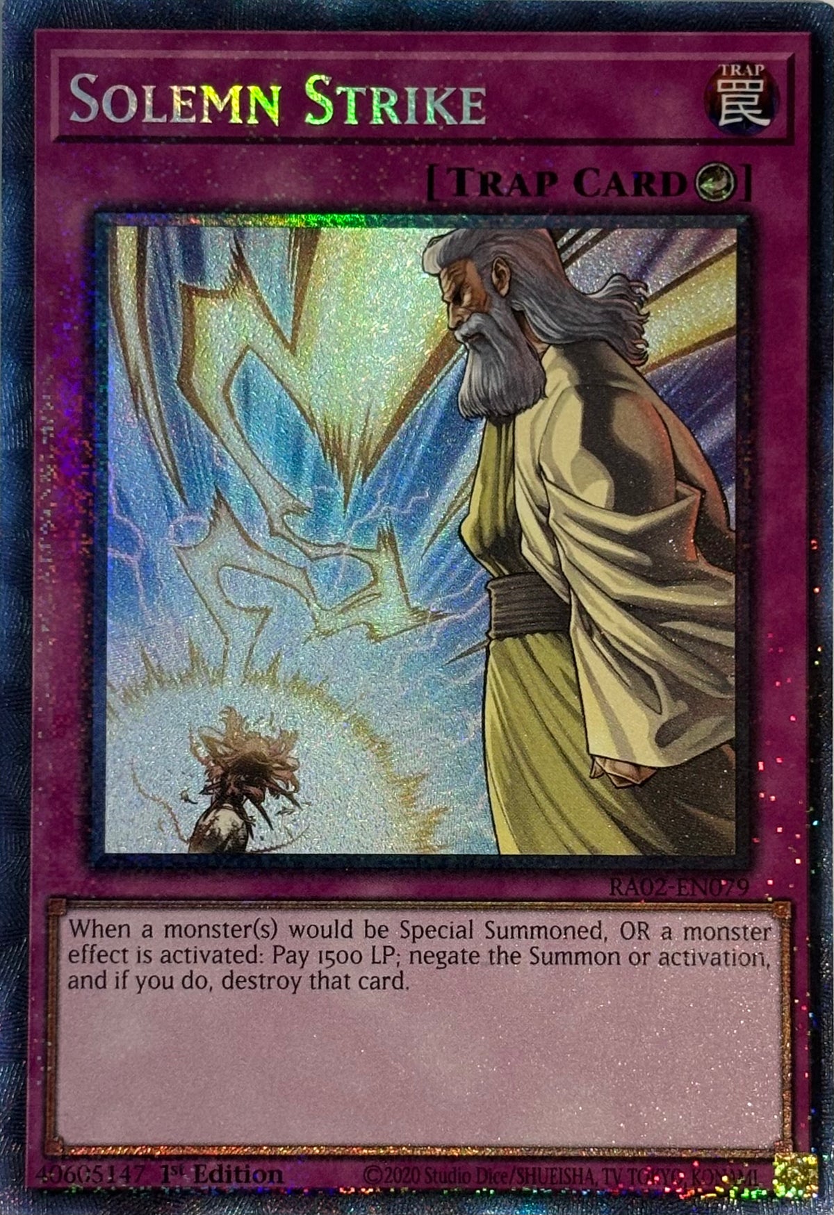 Yugioh! Solemn Strike Ra02-en079 1st edition Collector rare