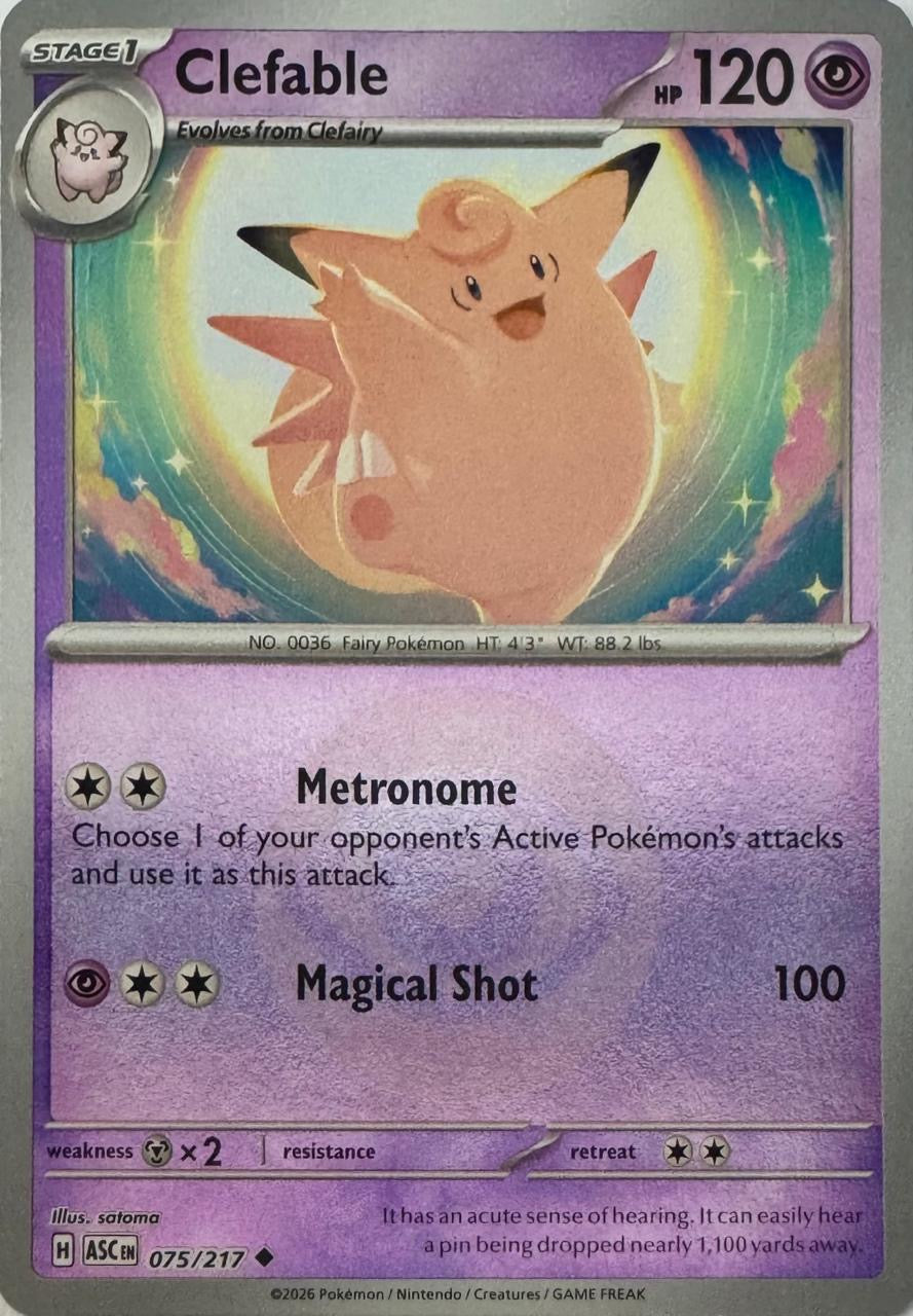 Pokemon Tcg Clefable 075/217 Energy Simbol
