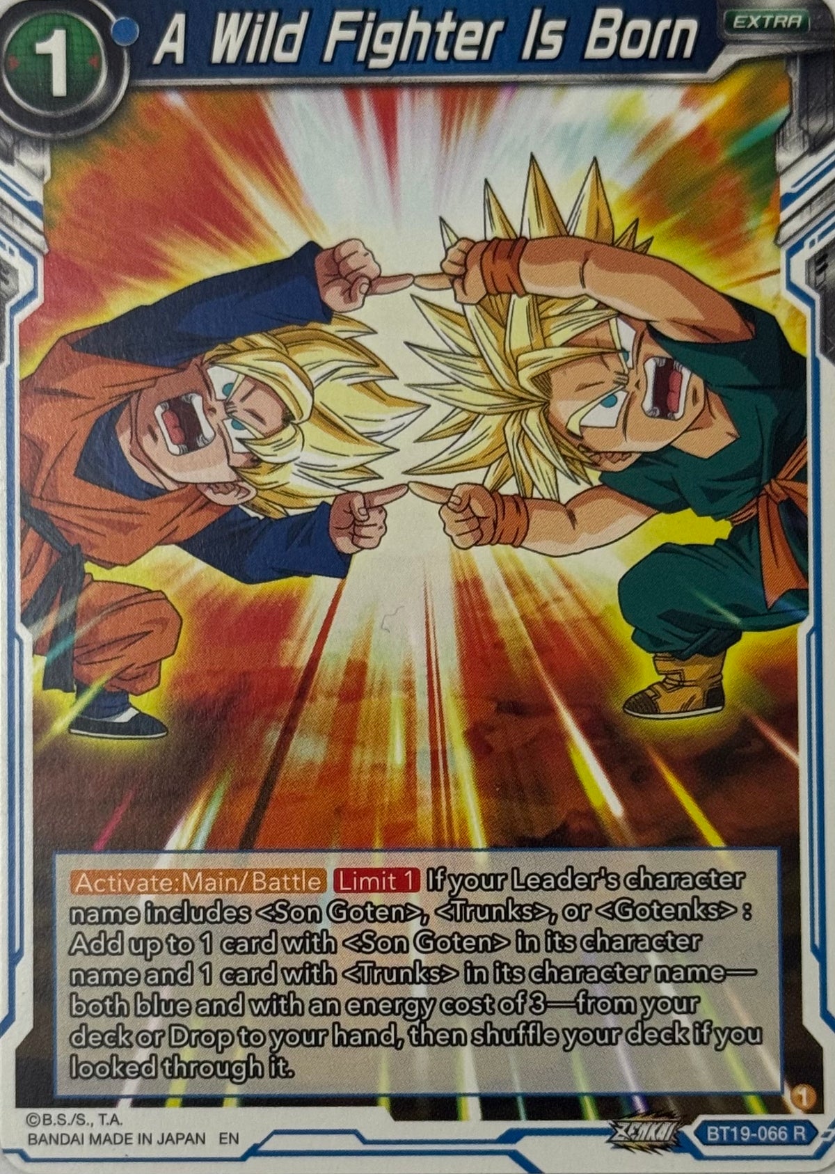 Dragon Ball Tcg A Wild Fighter Is Born Bt19-066
