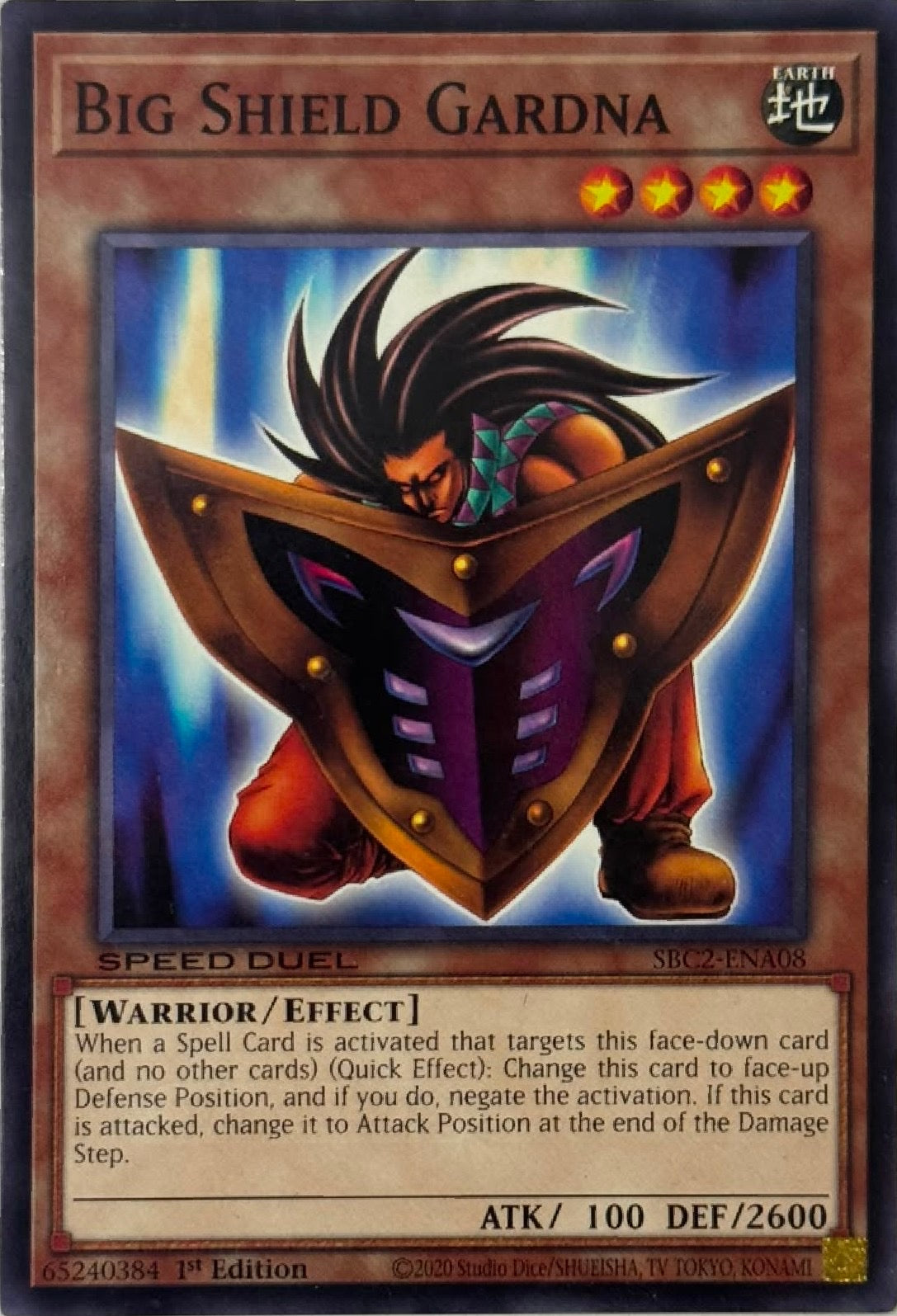 Yugioh! Big Shield Gardna Sbc2-ena08 1st edition Speed Duel