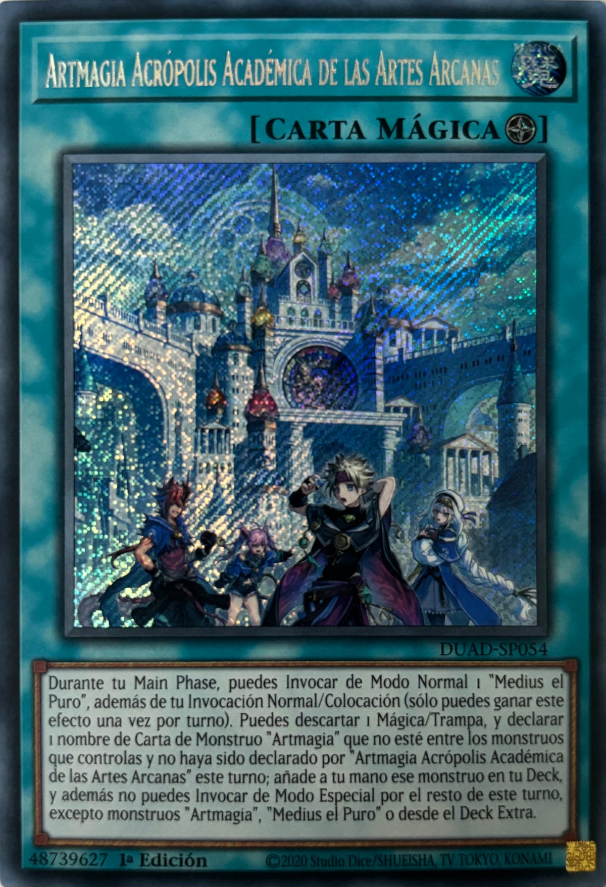 Yugioh! Artmagia Acropolis Academia De Las Artes Arcanas Duad-sp054 1a Edición Secret