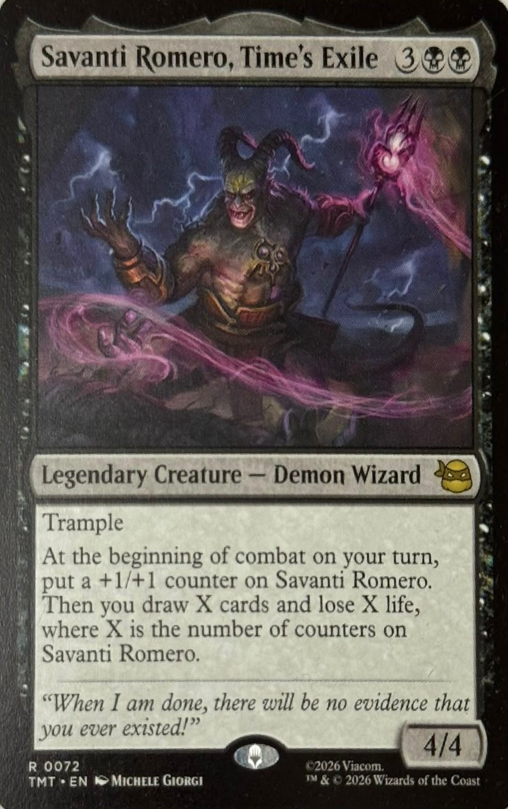 Magic Tcg Savanti Romero, Time’s Exile 0072 Rara
