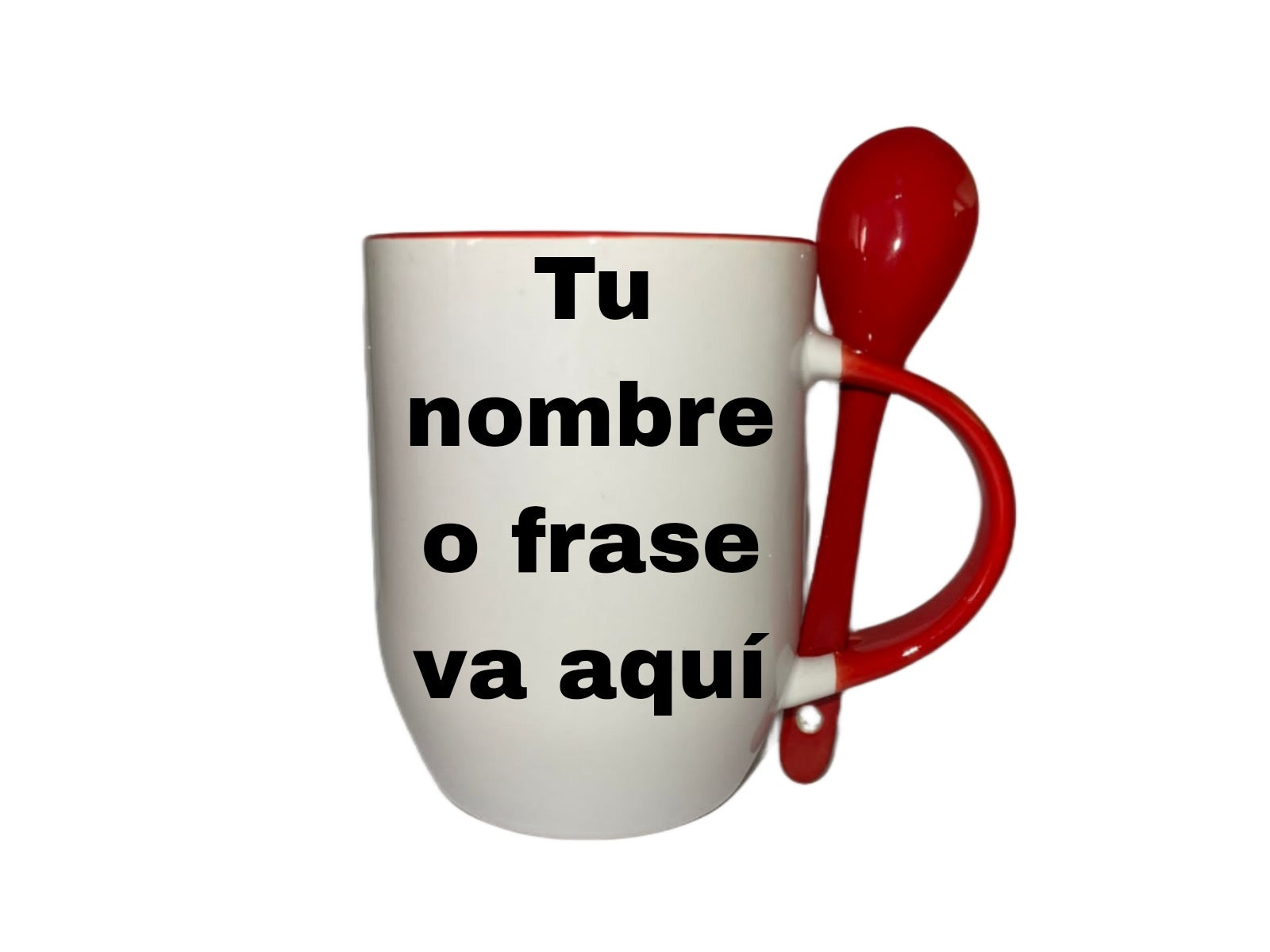 Taza Con Cuchara Rojo Princesa Blanca Nieves