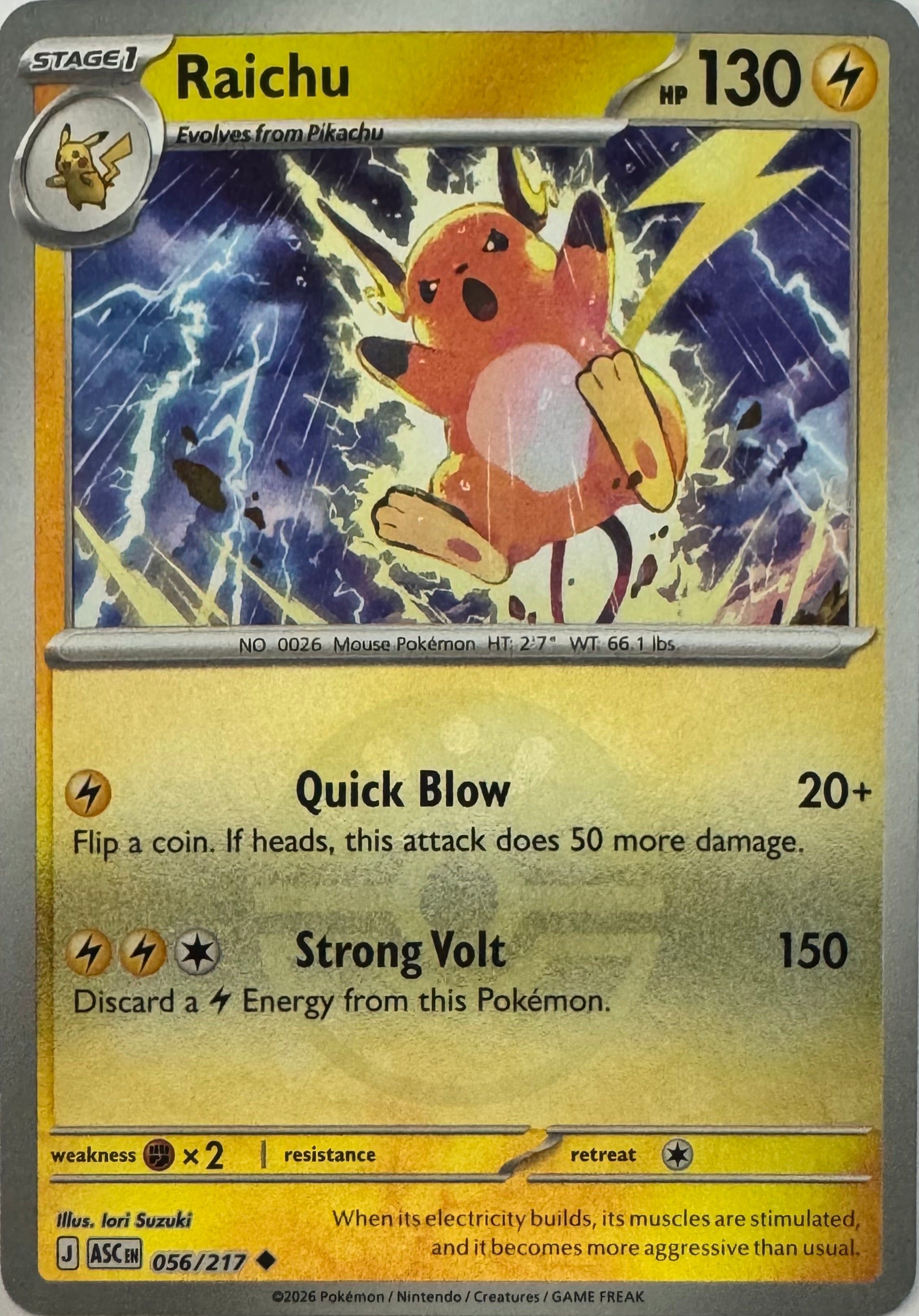 Pokemon Tcg Raichu 056/217 (Friend Ball)