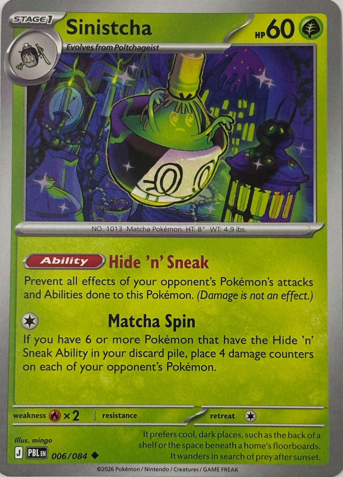 Pokemon Tcg Sinistcha 006/084