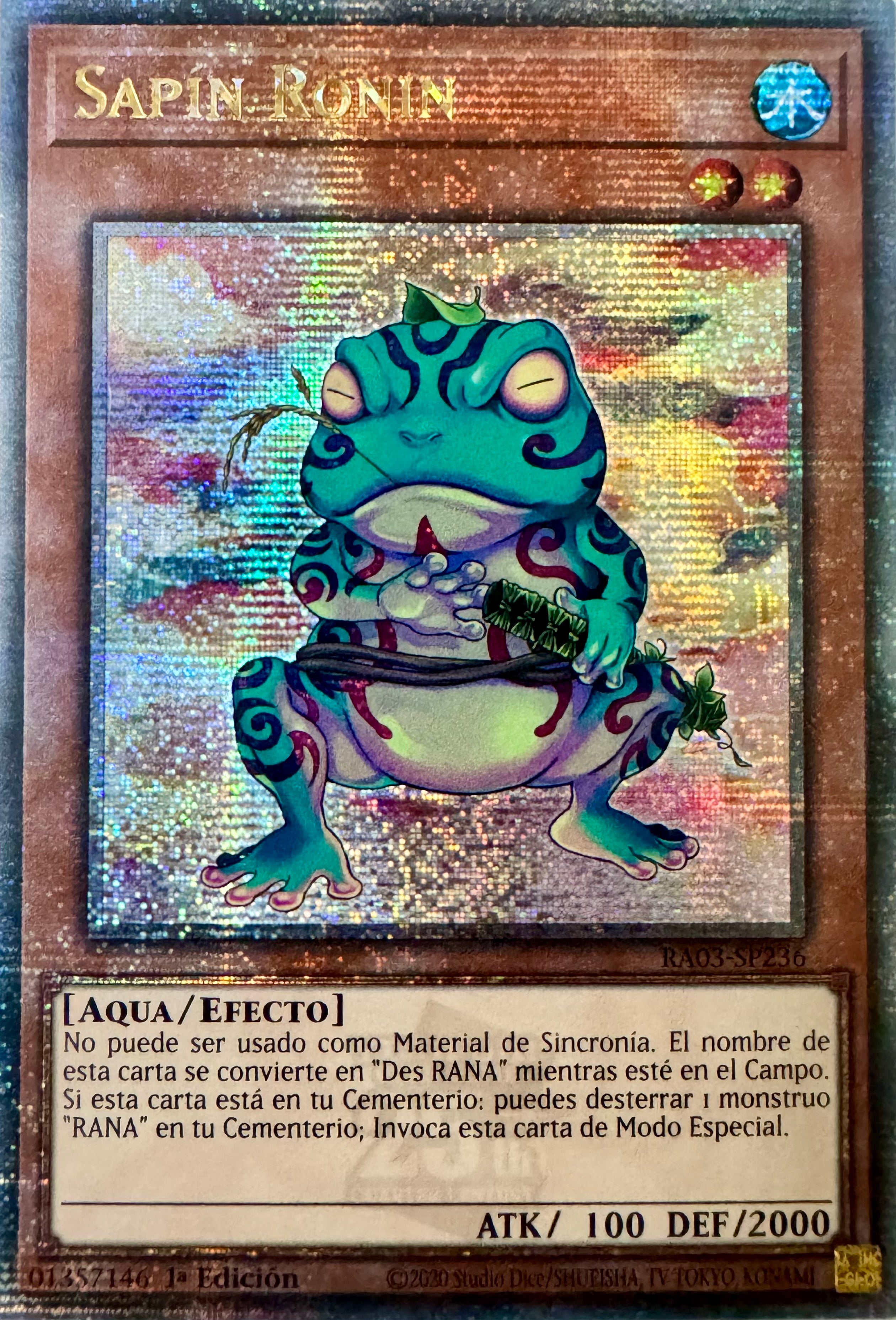 Yugioh! Sapín Ronin Ra03-sp236 Quarter Century 1st Edition (Español)
