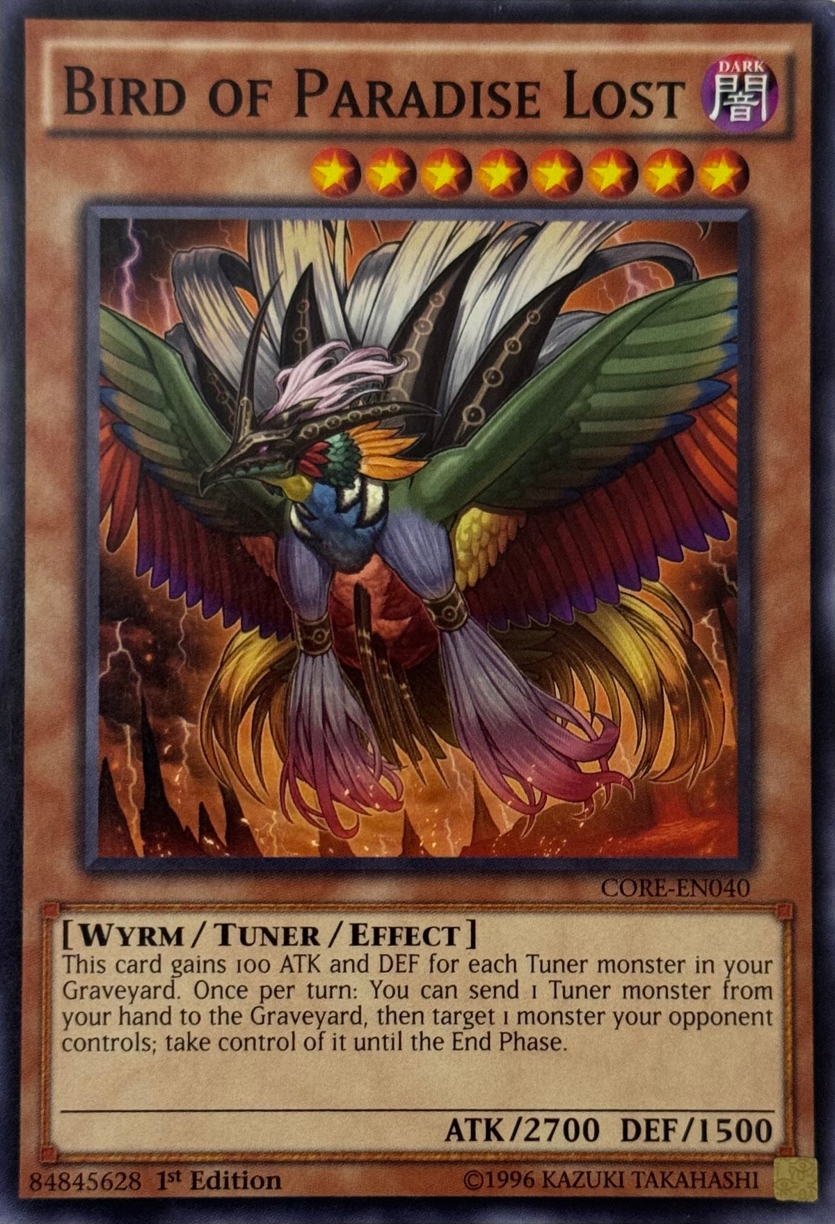 Yugioh! Bird Of Paradise Lost Core-en040 1st edition